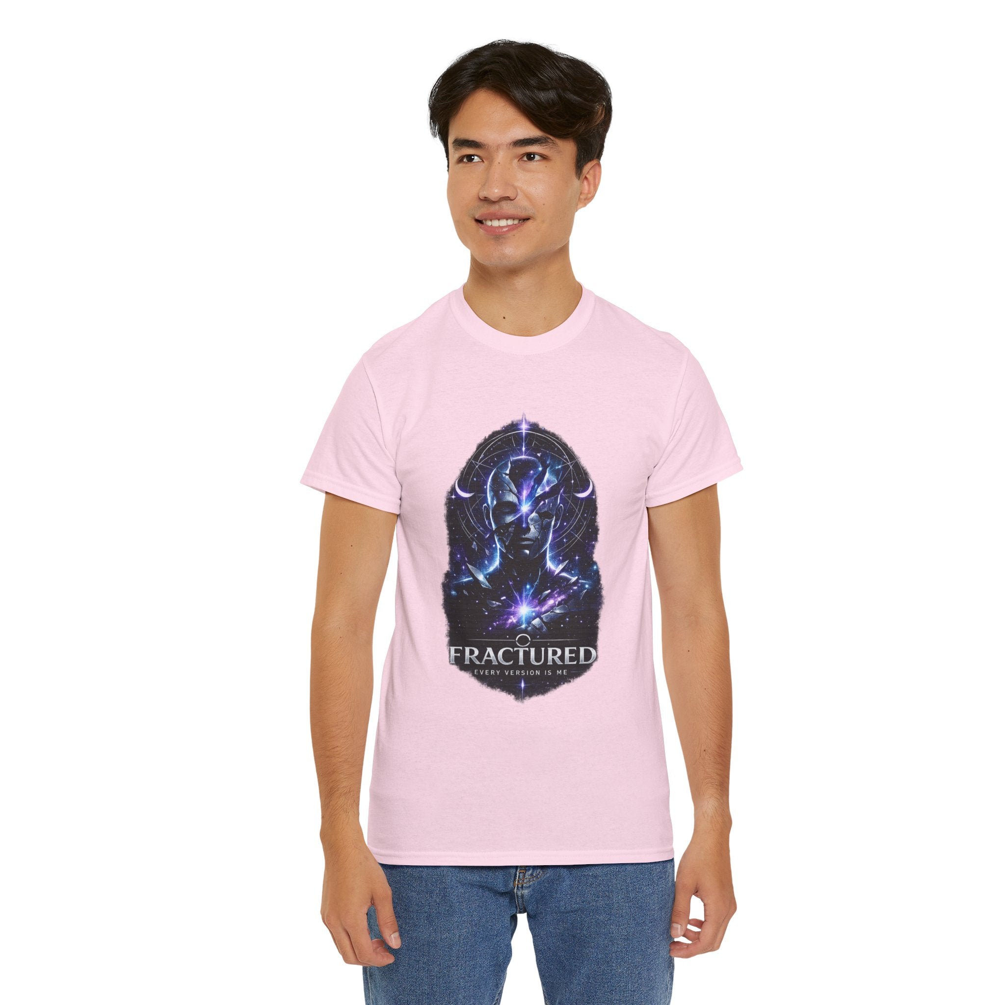 Fractured Cosmic Meditation Shirt – Dark Spiritual Galaxy Graphic T Shirt