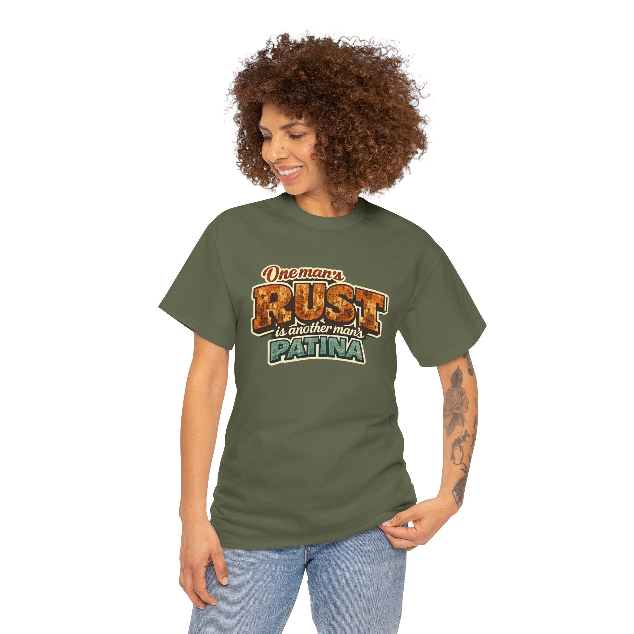 One Man’s Rust Is Another Man’s Patina Classic Car Enthusiast T-Shirt – Rust Patina Vintage Mechanic Tee