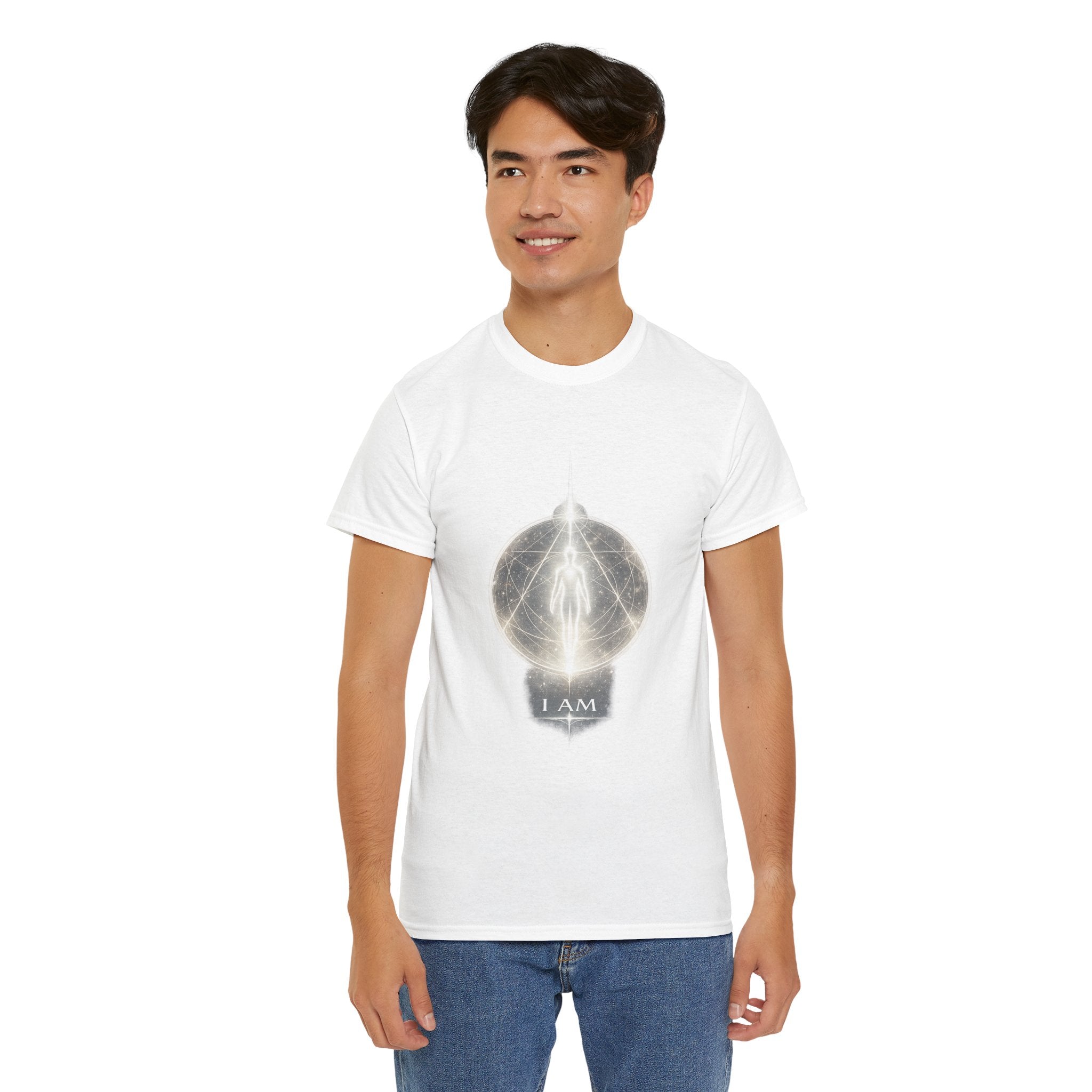 I AM Spiritual Energy T Shirt – Cosmic Light Being Meditation Graphic Tee