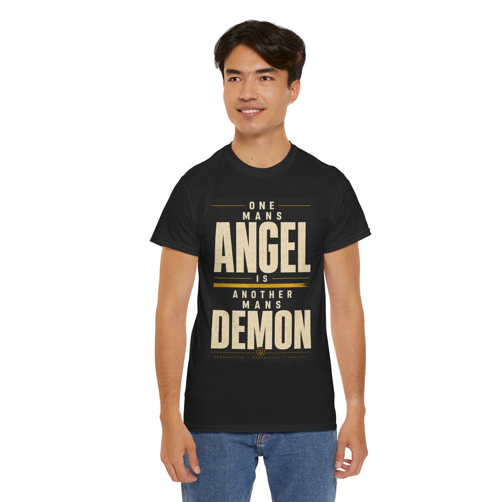 One Man’s Angel Is Another Man’s Demon T Shirt – Philosophical Statement Graphic Tee