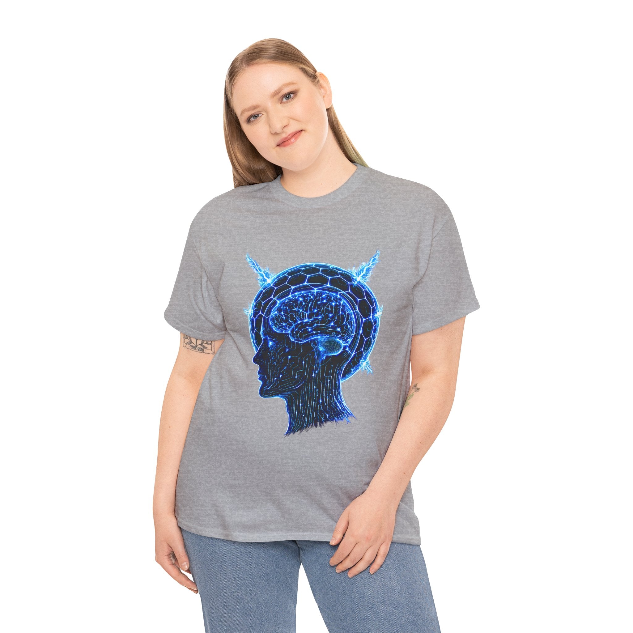 Neural Firewall Cyberpunk Graphic T-Shirt | WildOrbit