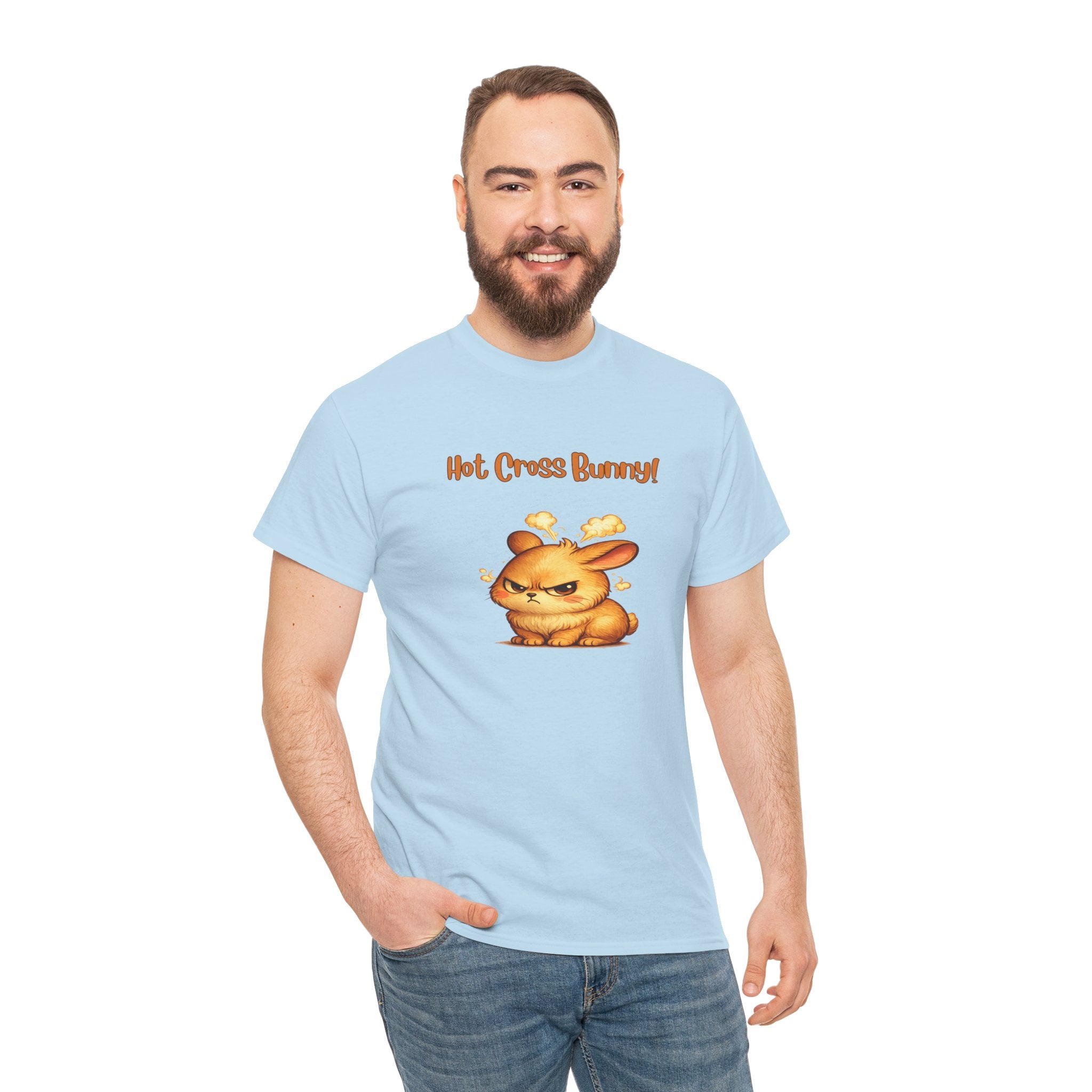 Hot Cross Bunny T Shirt – Funny Angry Bunny Easter Graphic Tee