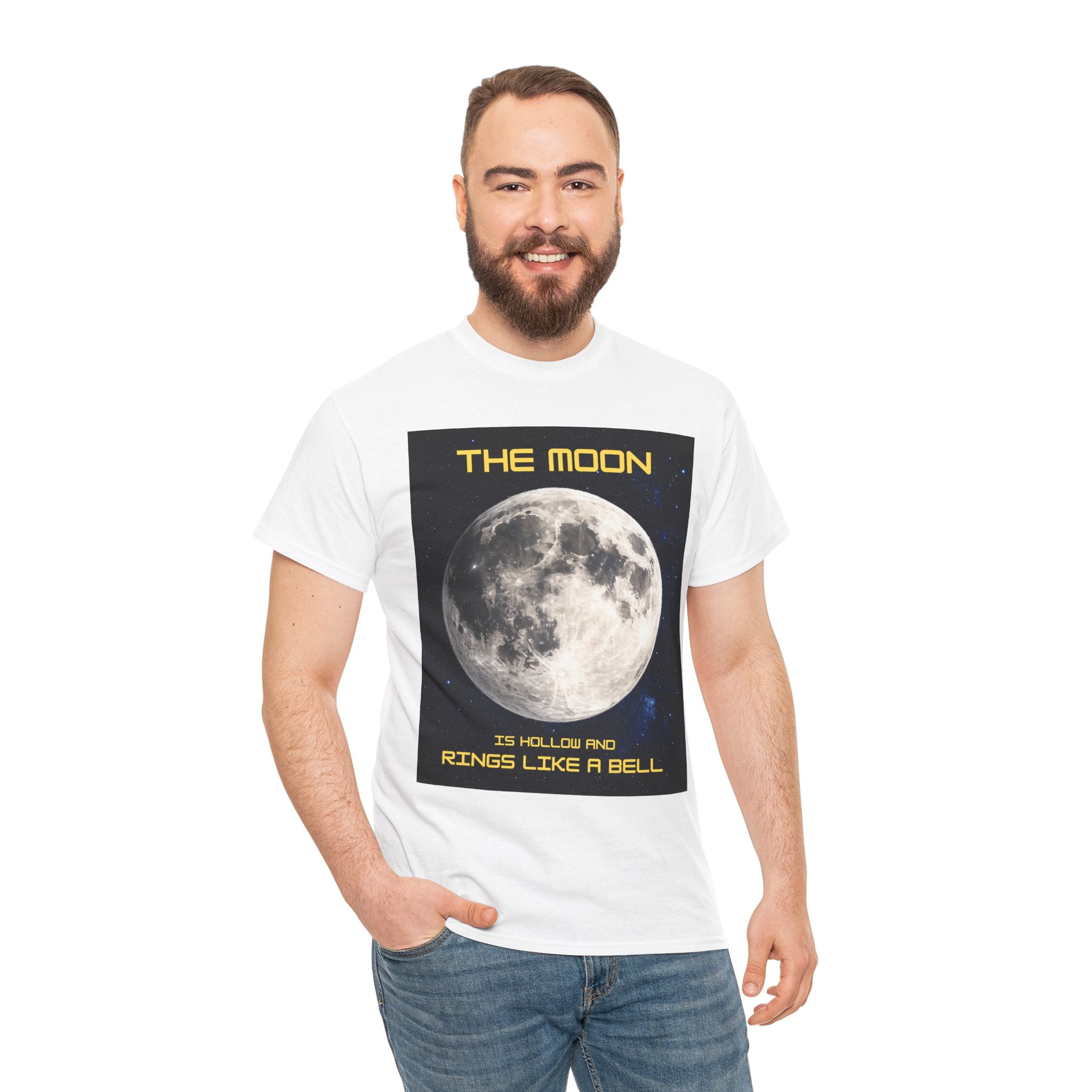 The Moon Is Hollow and Rings Like a Bell T-Shirt – Ancient Aliens Moon Theory Sci-Fi Graphic Tee