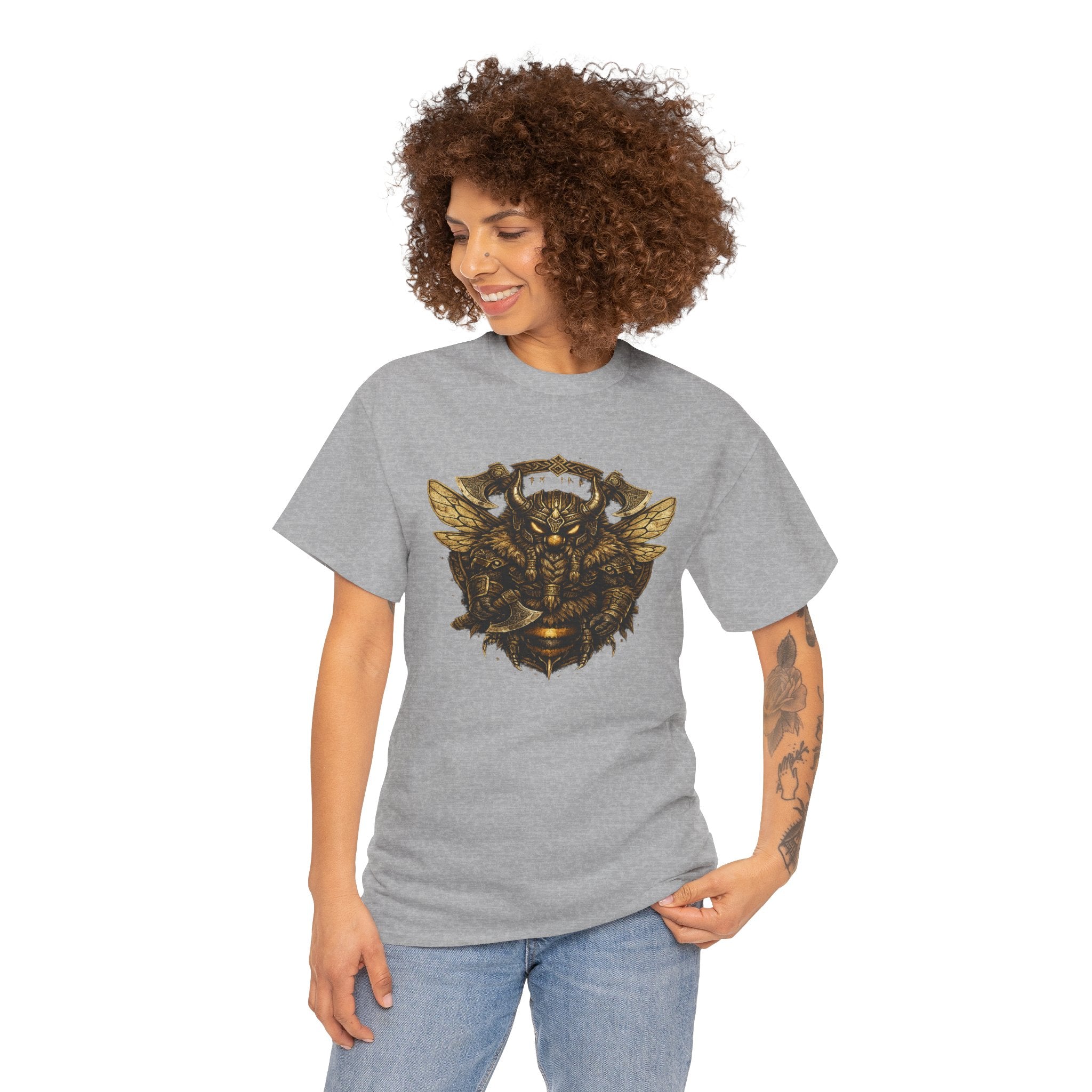 Viking Bee T Shirt – Norse Warrior Honeybee Graphic Tee