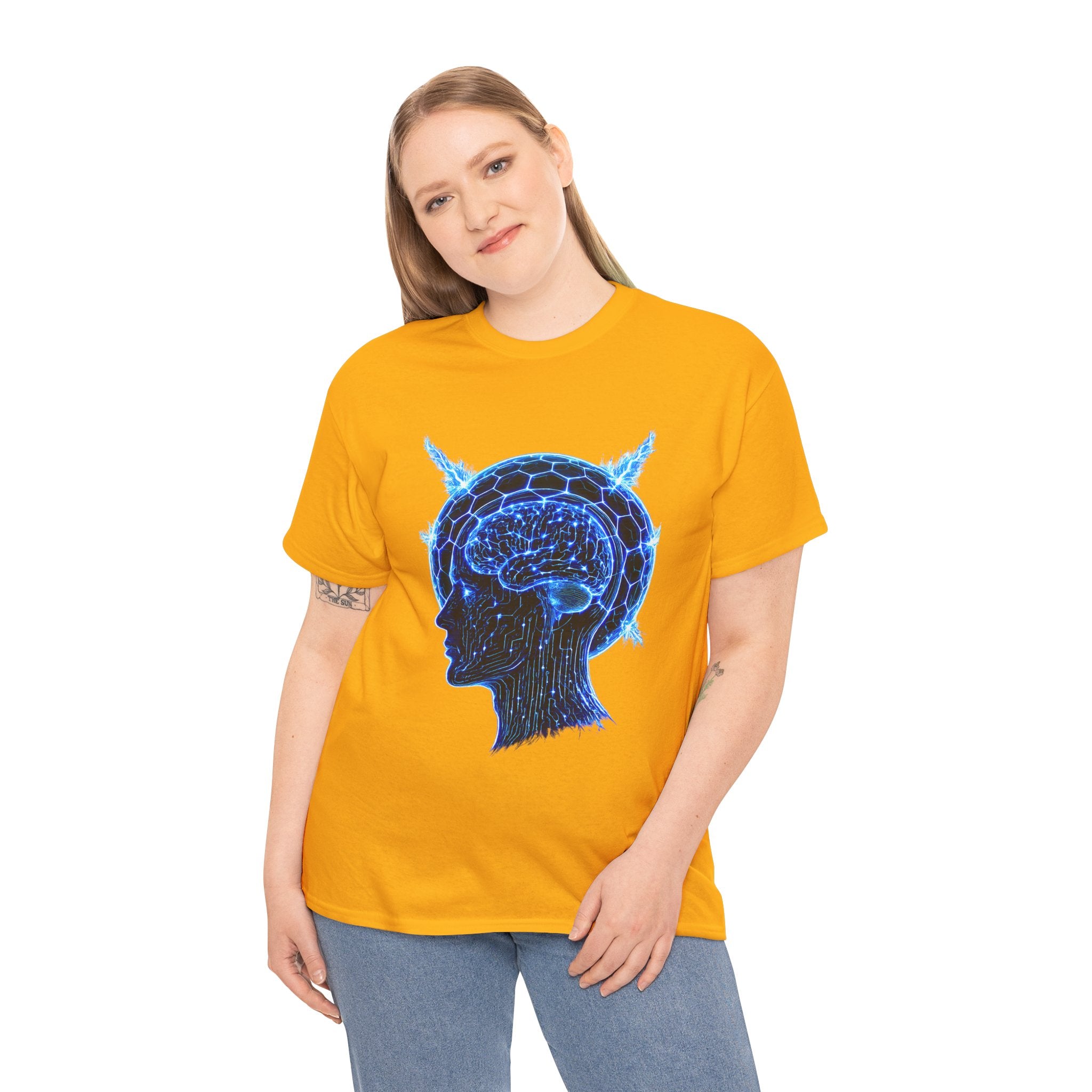 Neural Firewall Cyberpunk Graphic T-Shirt | WildOrbit