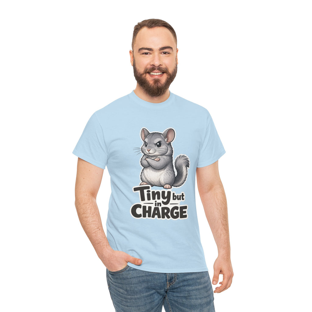 Chinchilla Tiny But In Charge Graphic T-Shirt | WildOrbit