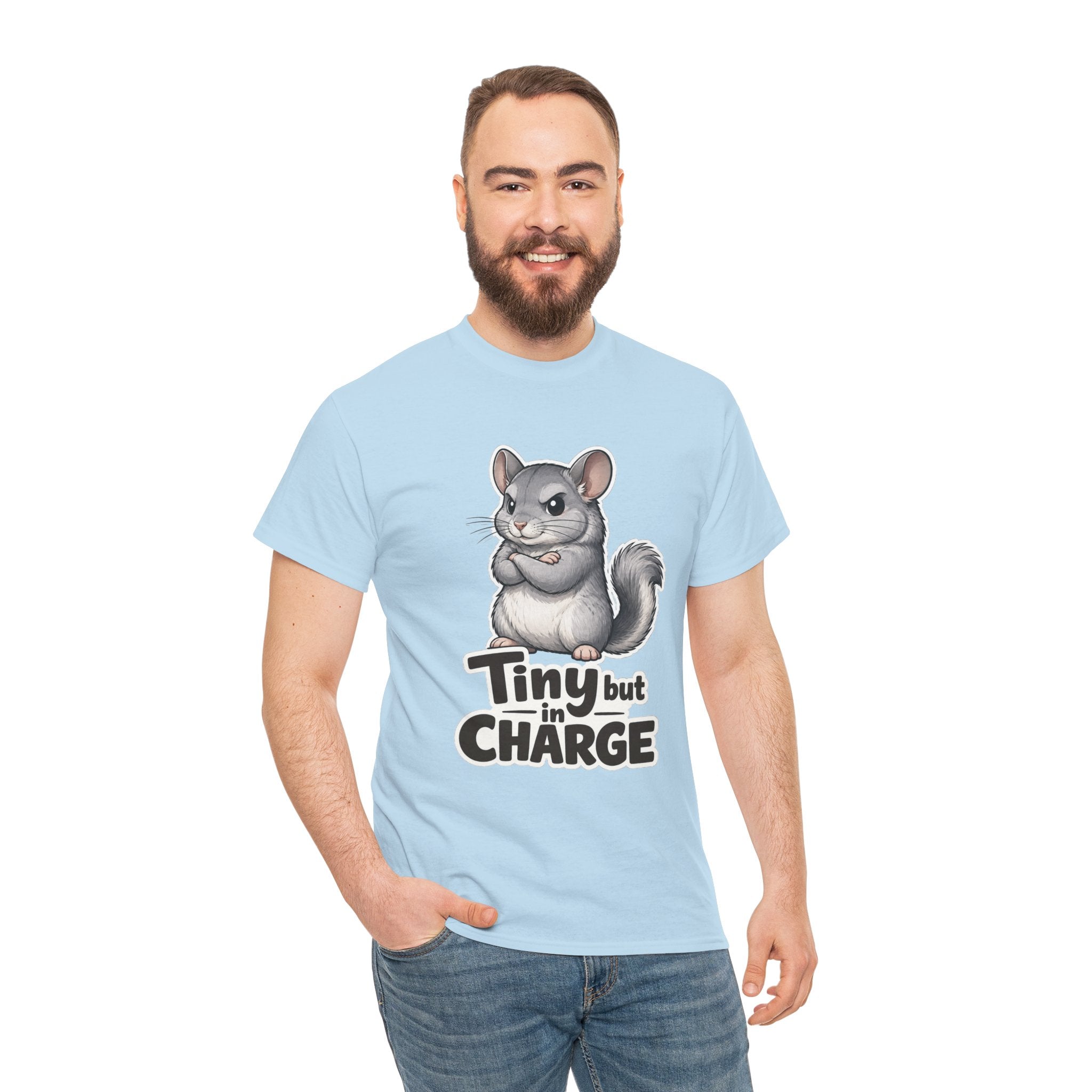 Chinchilla Tiny But In Charge Graphic T-Shirt | WildOrbit