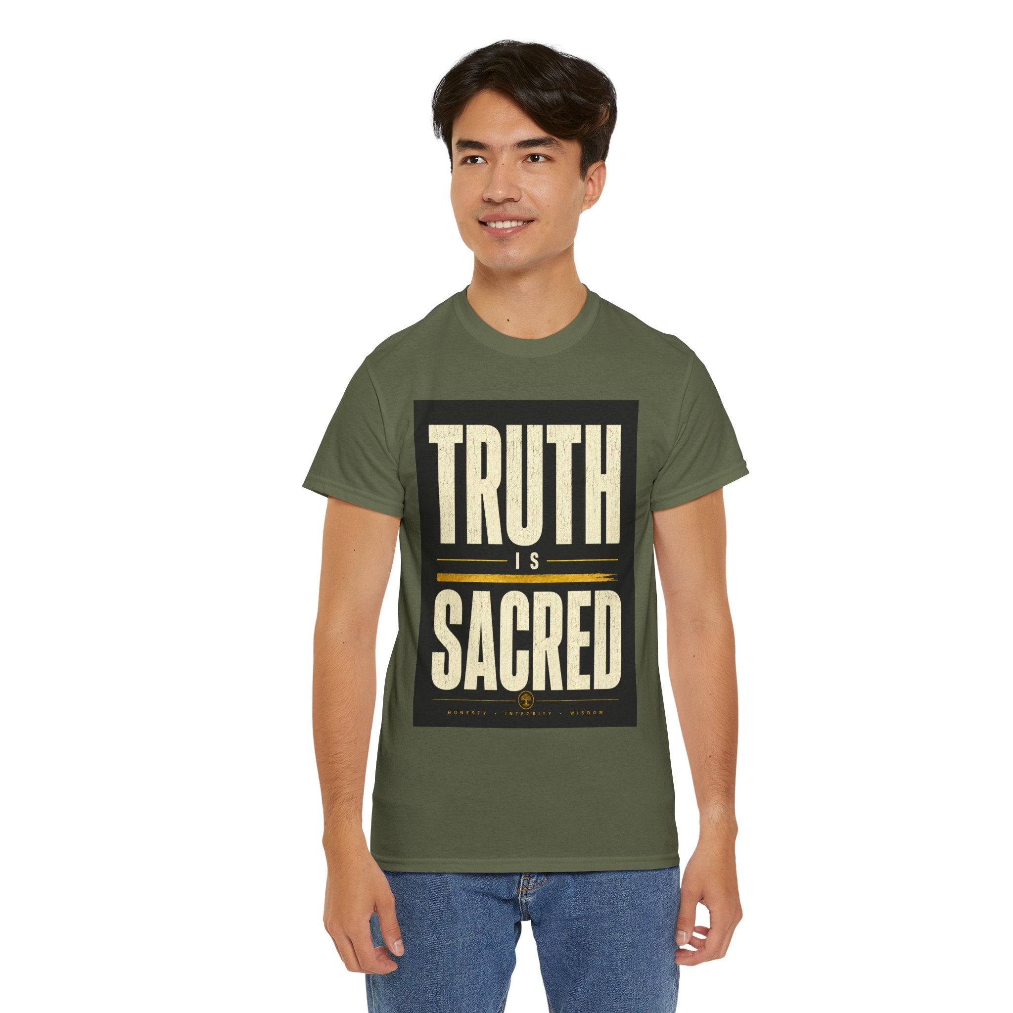 Truth Is Sacred T Shirt – Inspirational Quote Graphic Tee for Men & Women
