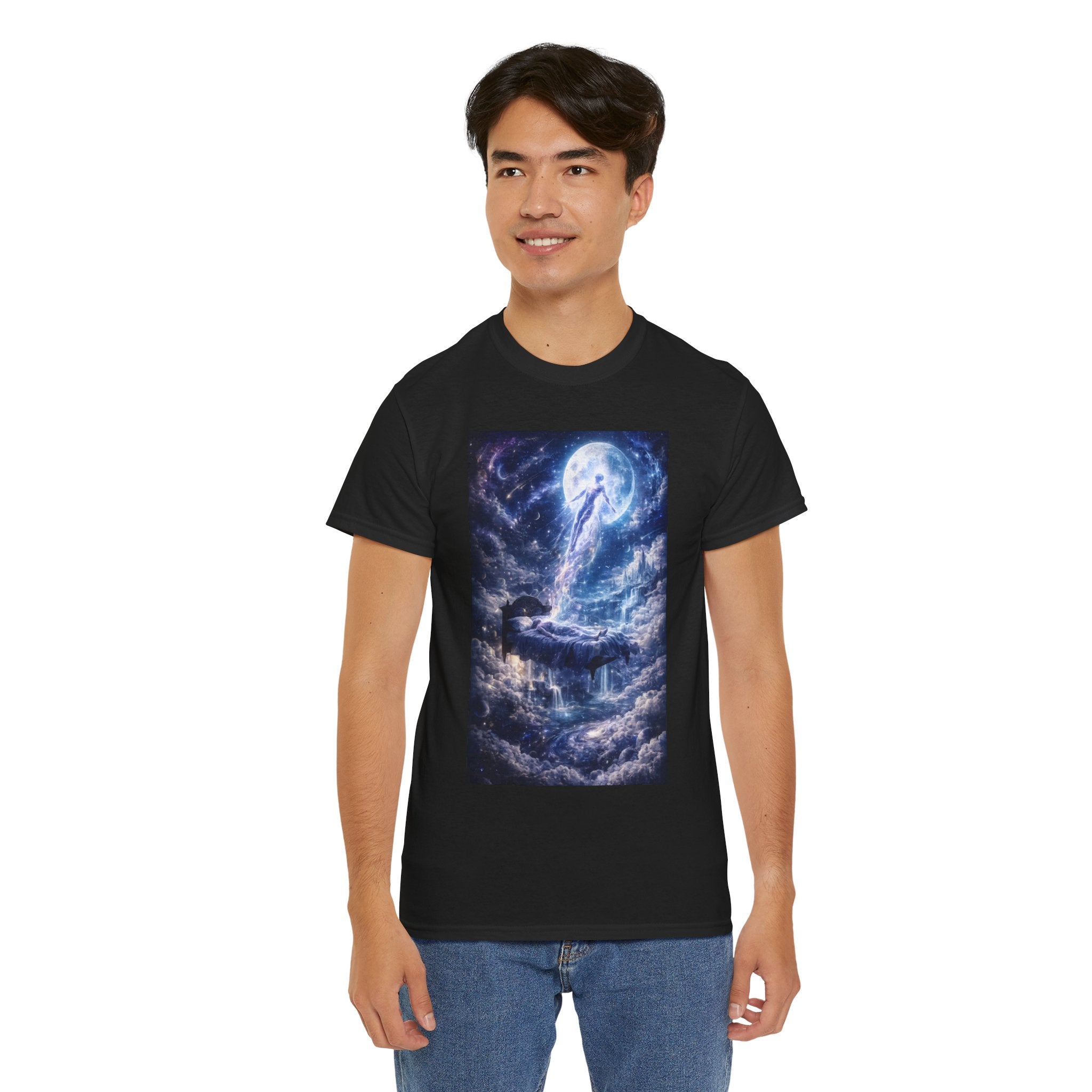 Lucid Exit Spiritual Graphic T Shirt – Celestial Cosmic Dreamscape Tee