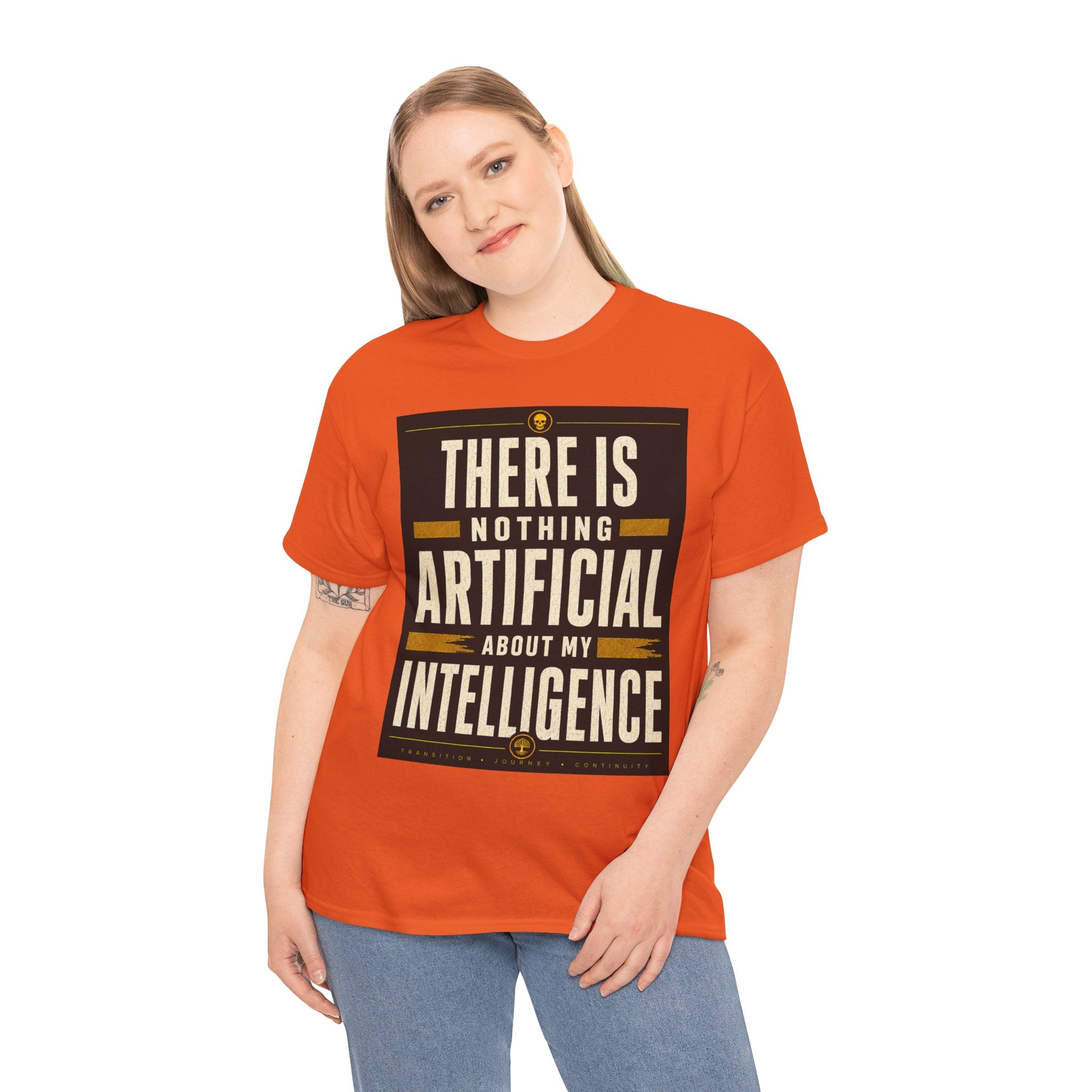 There Is Nothing Artificial About My Intelligence T Shirt – Retro AI Quote Graphic Tee