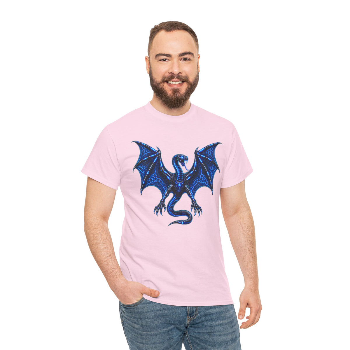 Snake-Headed Bat Cyberpunk Graphic T-Shirt | WildOrbit