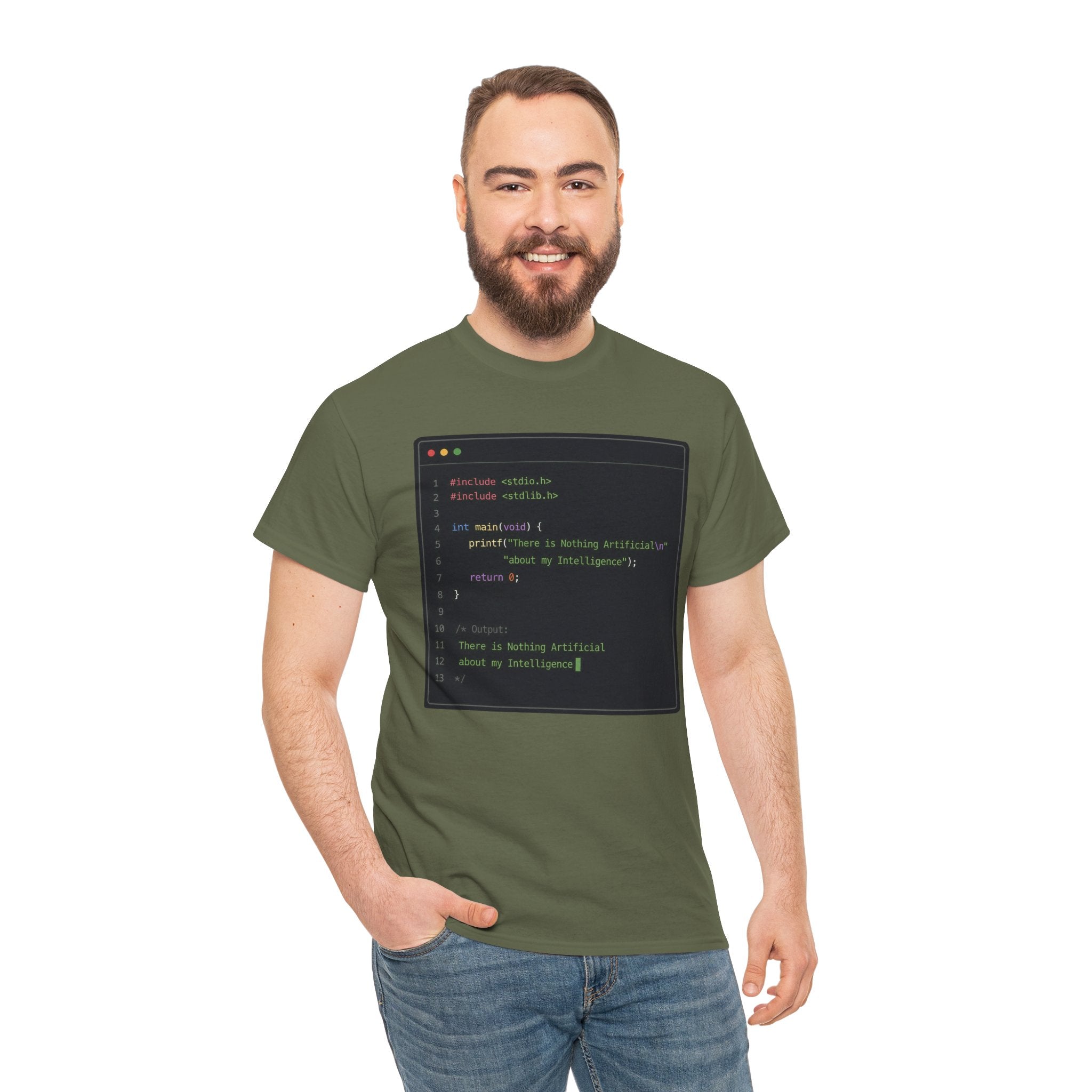 Programmer Code T Shirt – There Is Nothing Artificial About My Intelligence Developer Graphic Tee