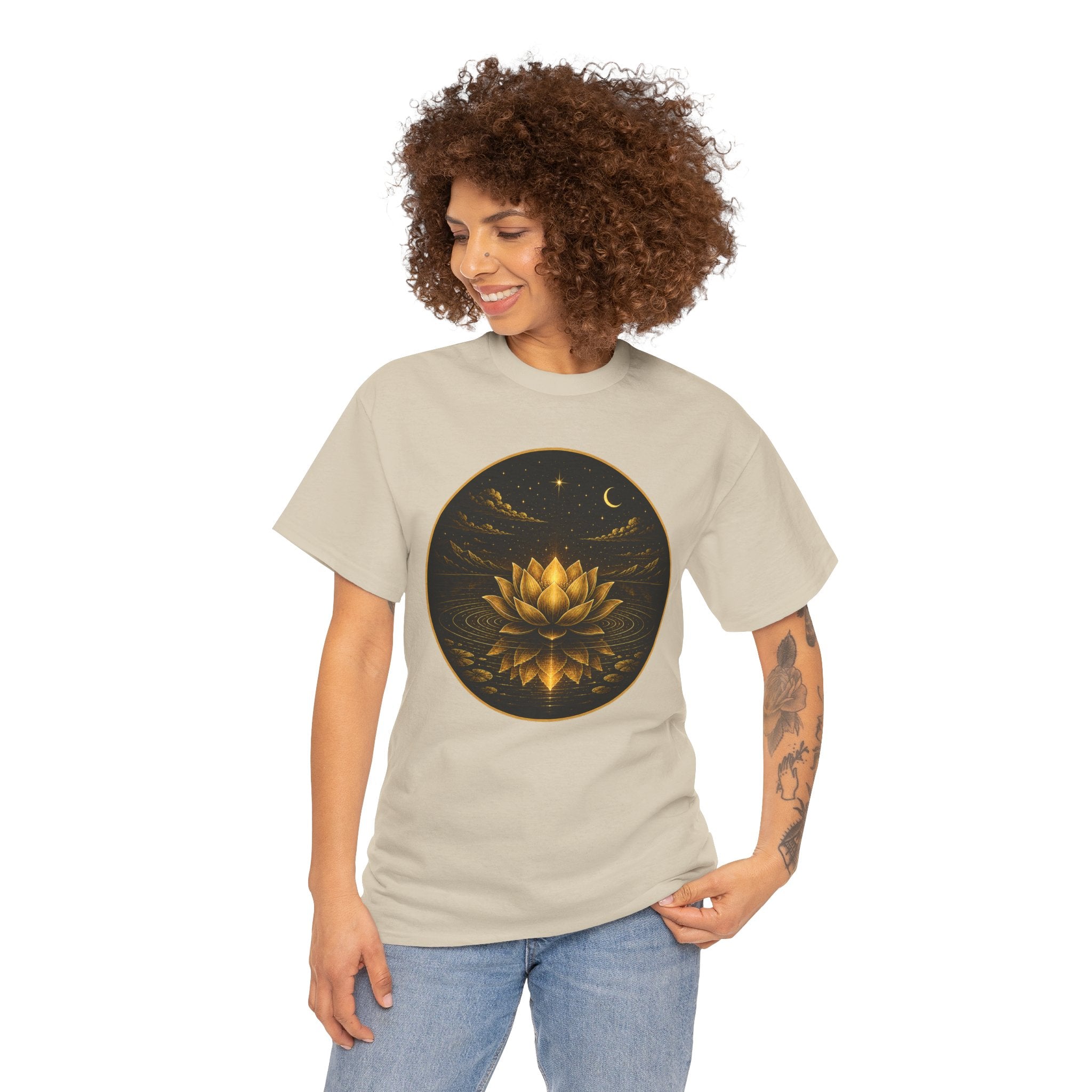 Inner Peace Outer Balance Lotus Illustrated T-Shirt – Mindfulness Meditation Graphic Tee