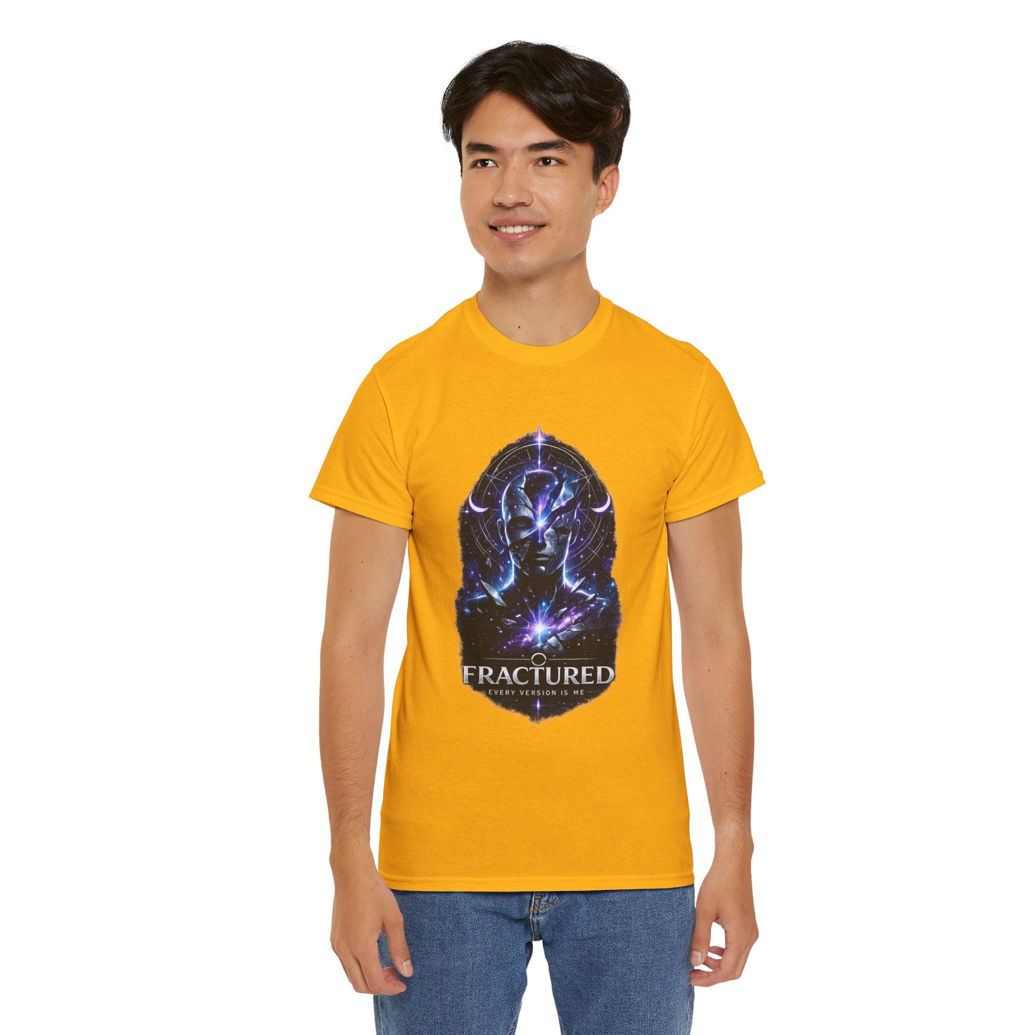 Fractured Cosmic Meditation Shirt – Dark Spiritual Galaxy Graphic T Shirt