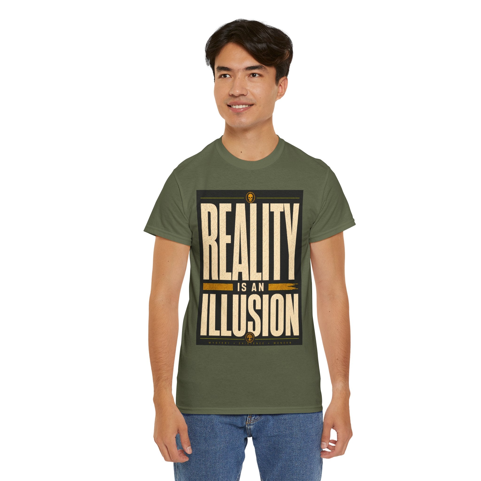 Reality Is An Illusion T Shirt – Philosophical Quote Graphic Tee for Thinkers and Minimalist Streetwear