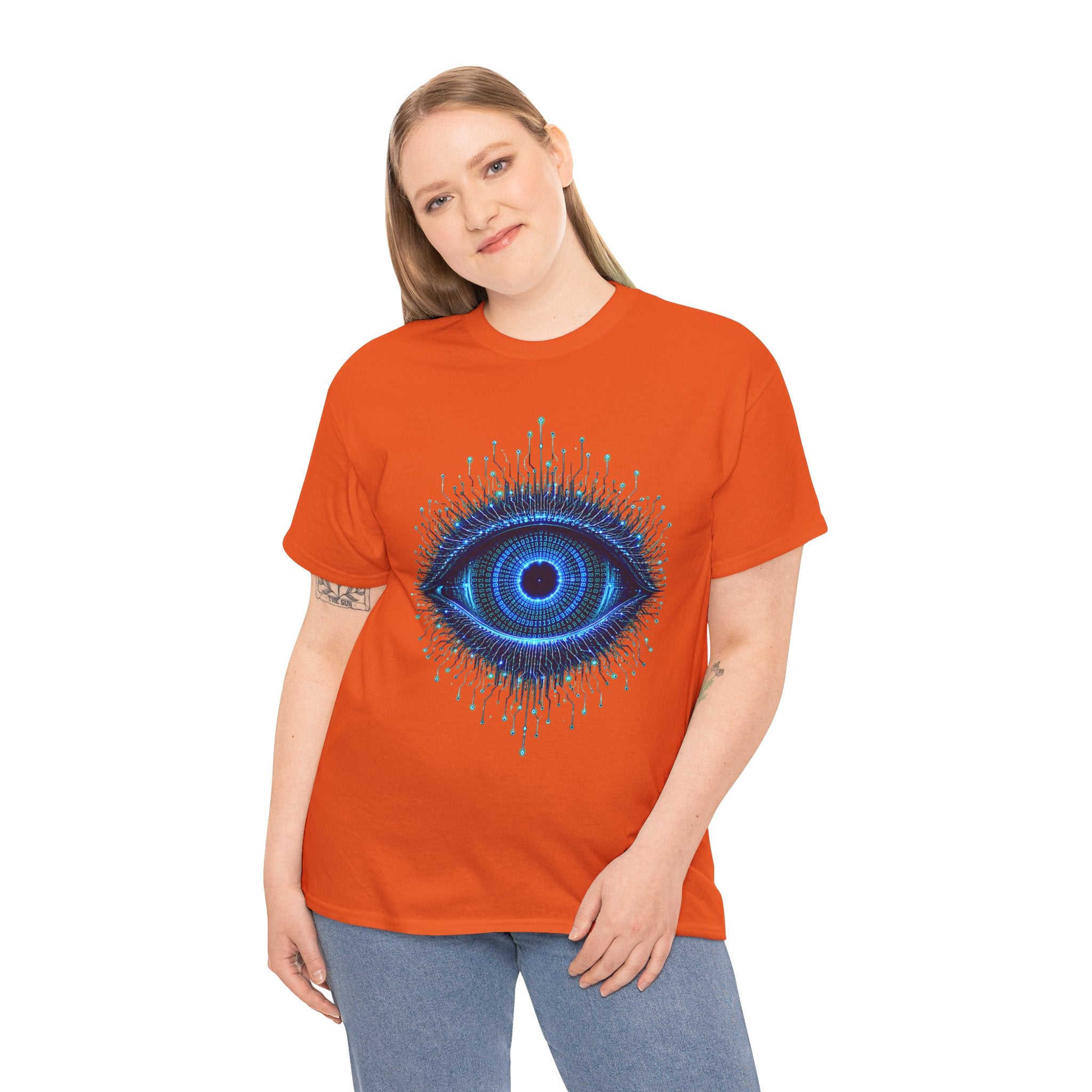 Quantum Eye Cyberpunk Graphic T-Shirt | WildOrbit