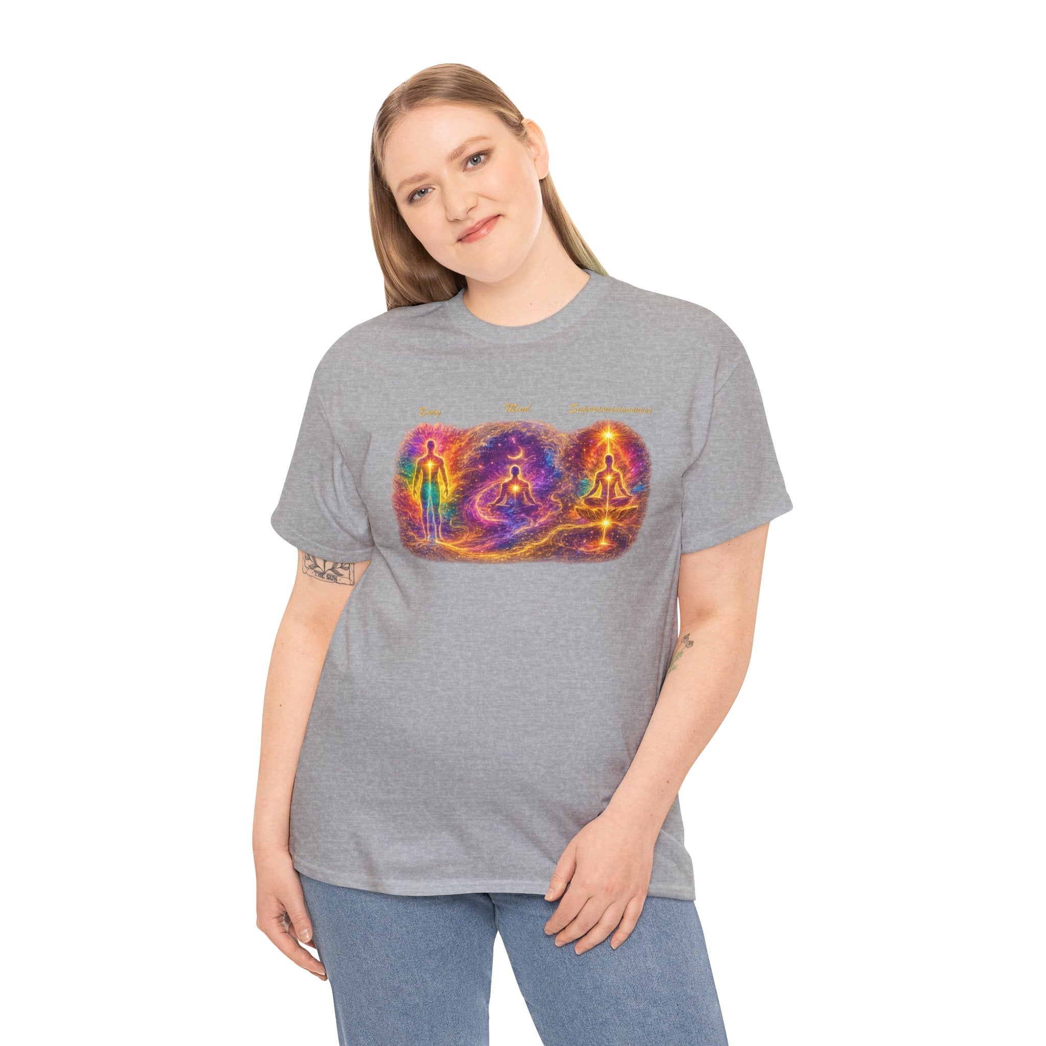 Body Mind Superconsciousness Meditation T Shirt – Chakra Healing Yoga Graphic Tee