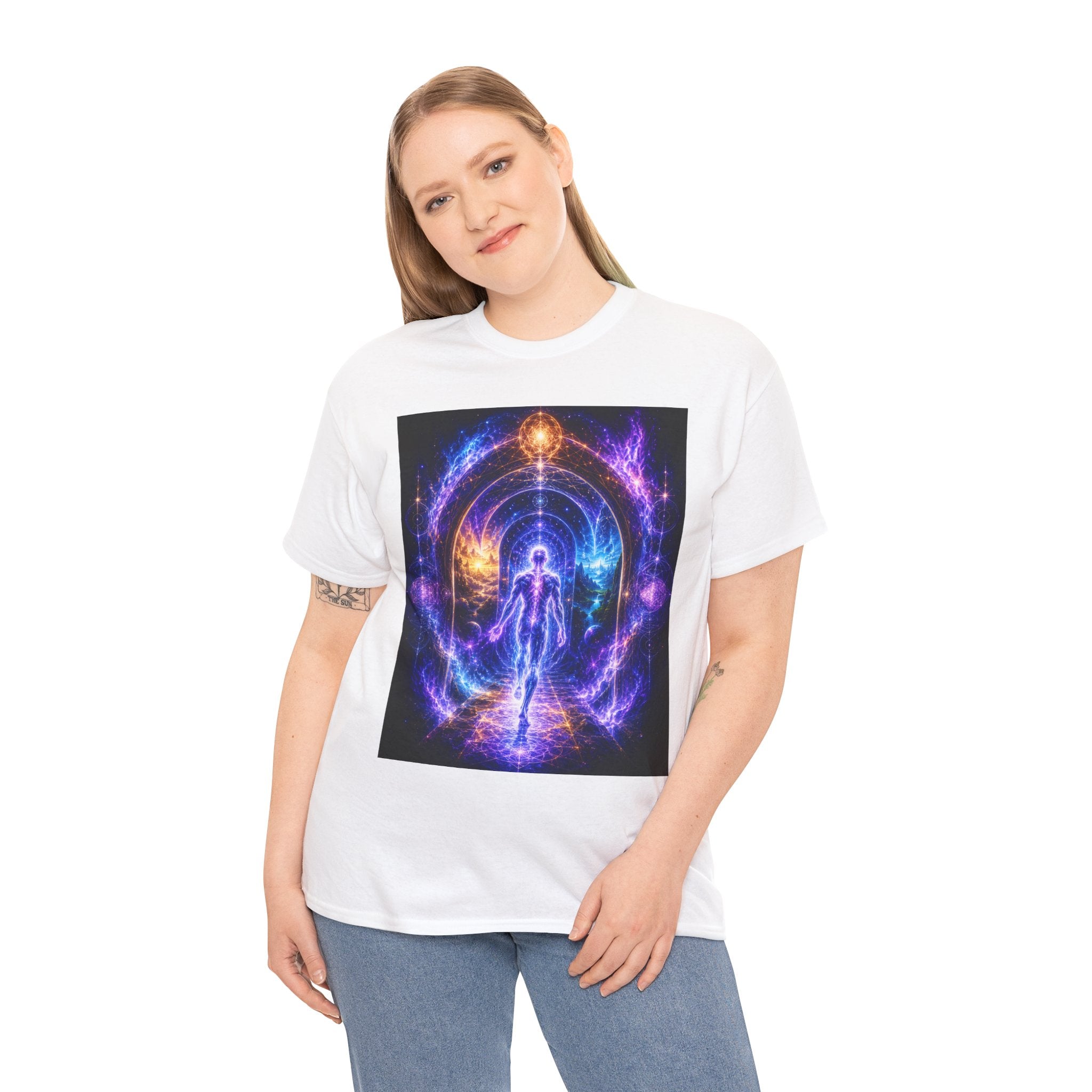 Beyond the Veil Cosmic Energy Shirt – Spiritual Ascension & Aura Graphic Tee