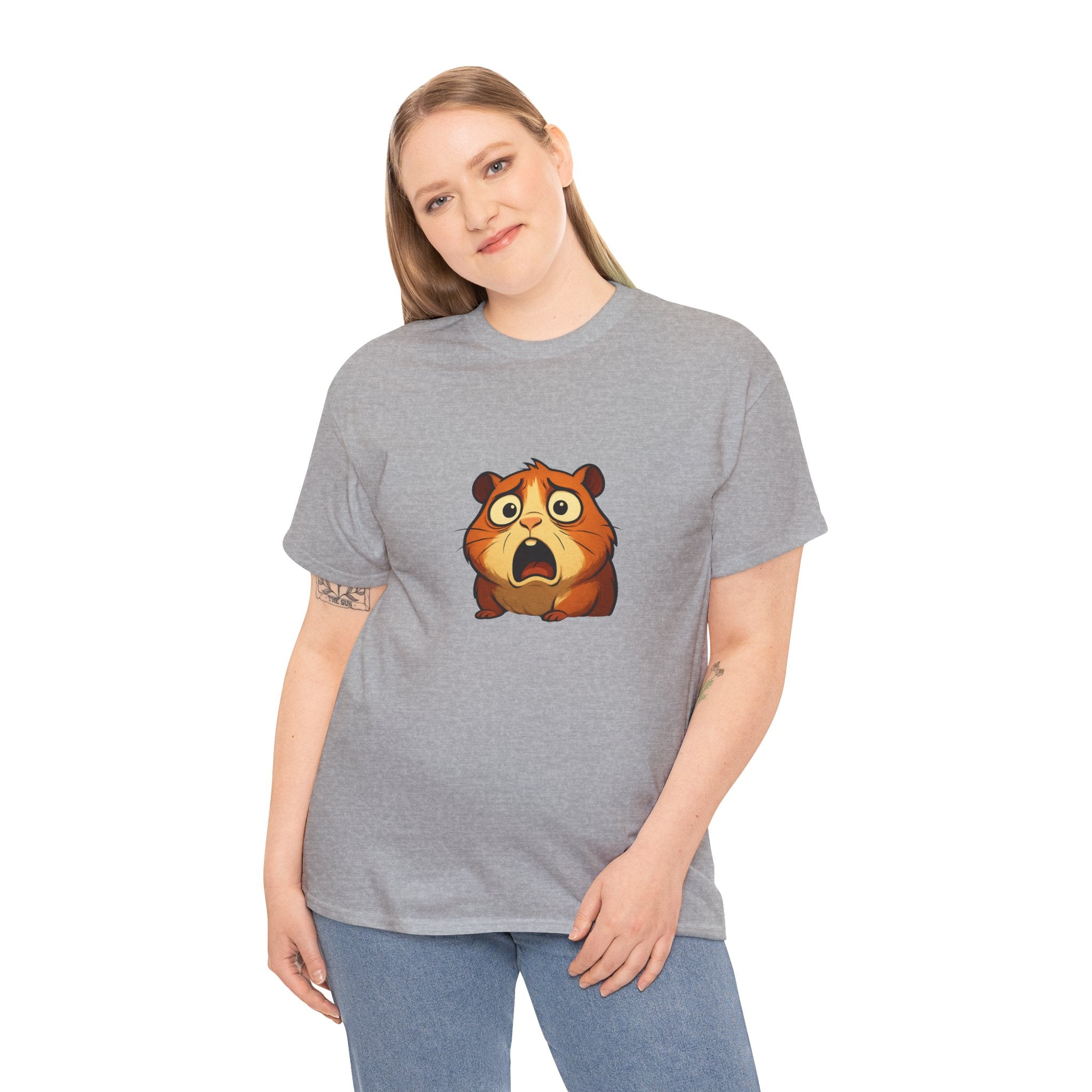 Shocked Hamster T Shirt – Funny Cute Surprised Hamster Graphic Tee