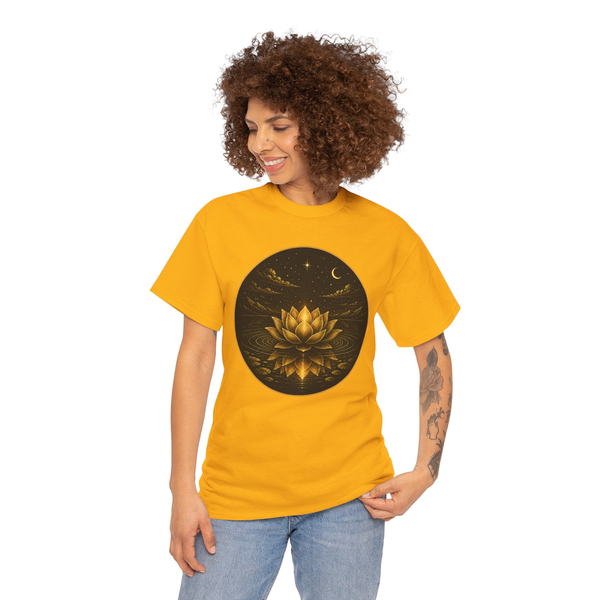 Inner Peace Outer Balance Lotus Illustrated T-Shirt – Mindfulness Meditation Graphic Tee