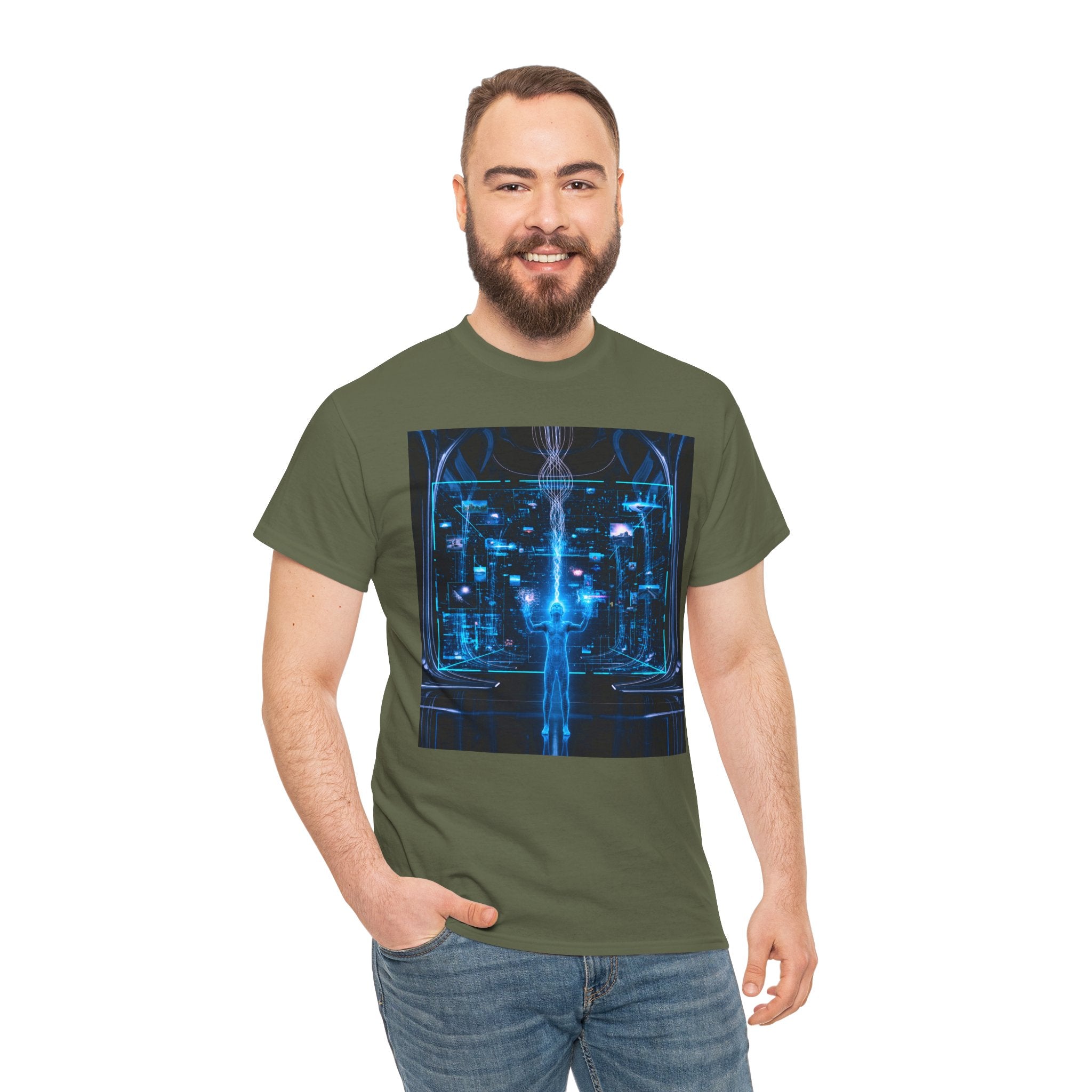 Sci Fi Regeneration Cyberpunk Neural Interface T Shirt – Futuristic AI Cyberpunk Graphic Tee