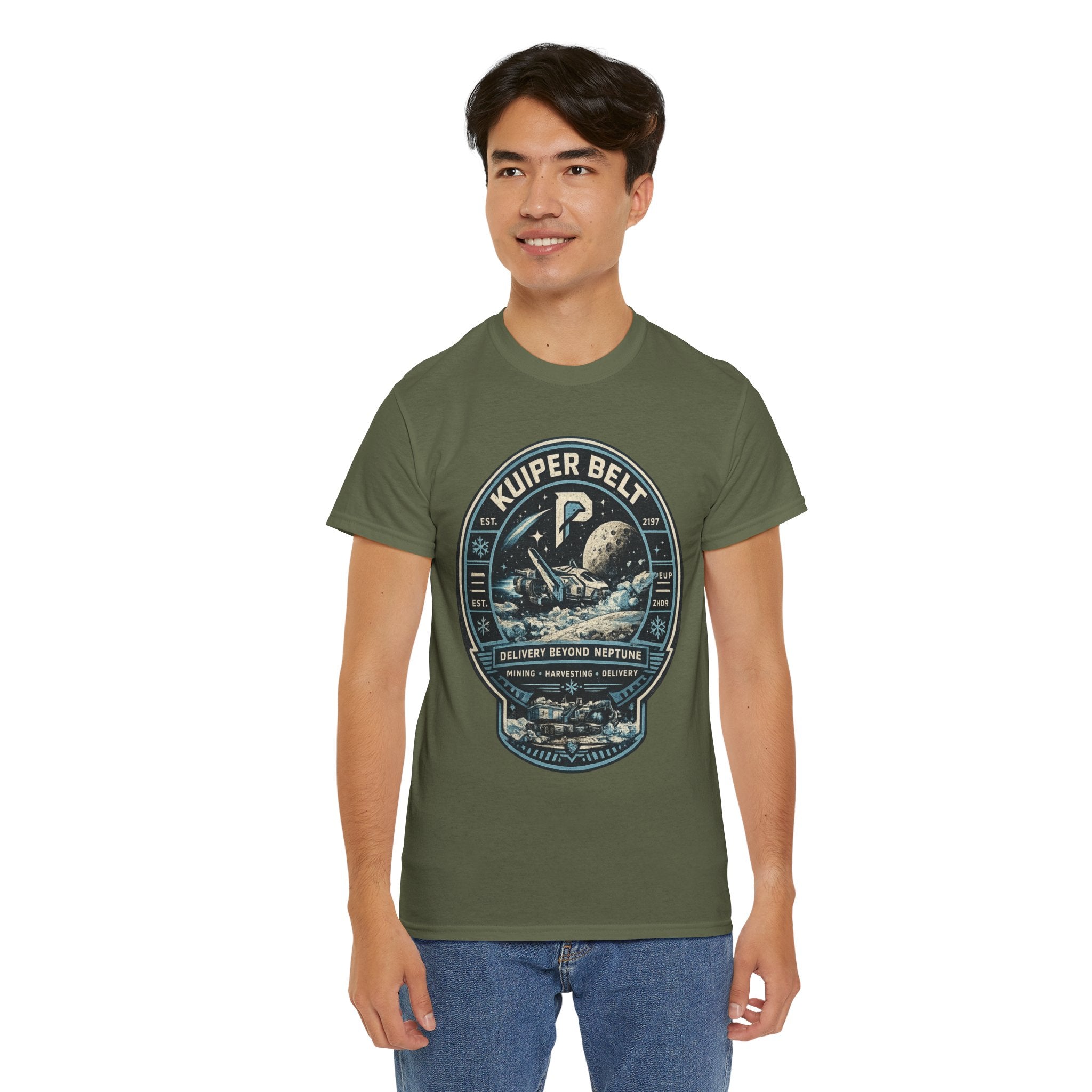 Kuiper Belt Space Exploration T Shirt – Retro Sci Fi Astronaut Graphic Tee