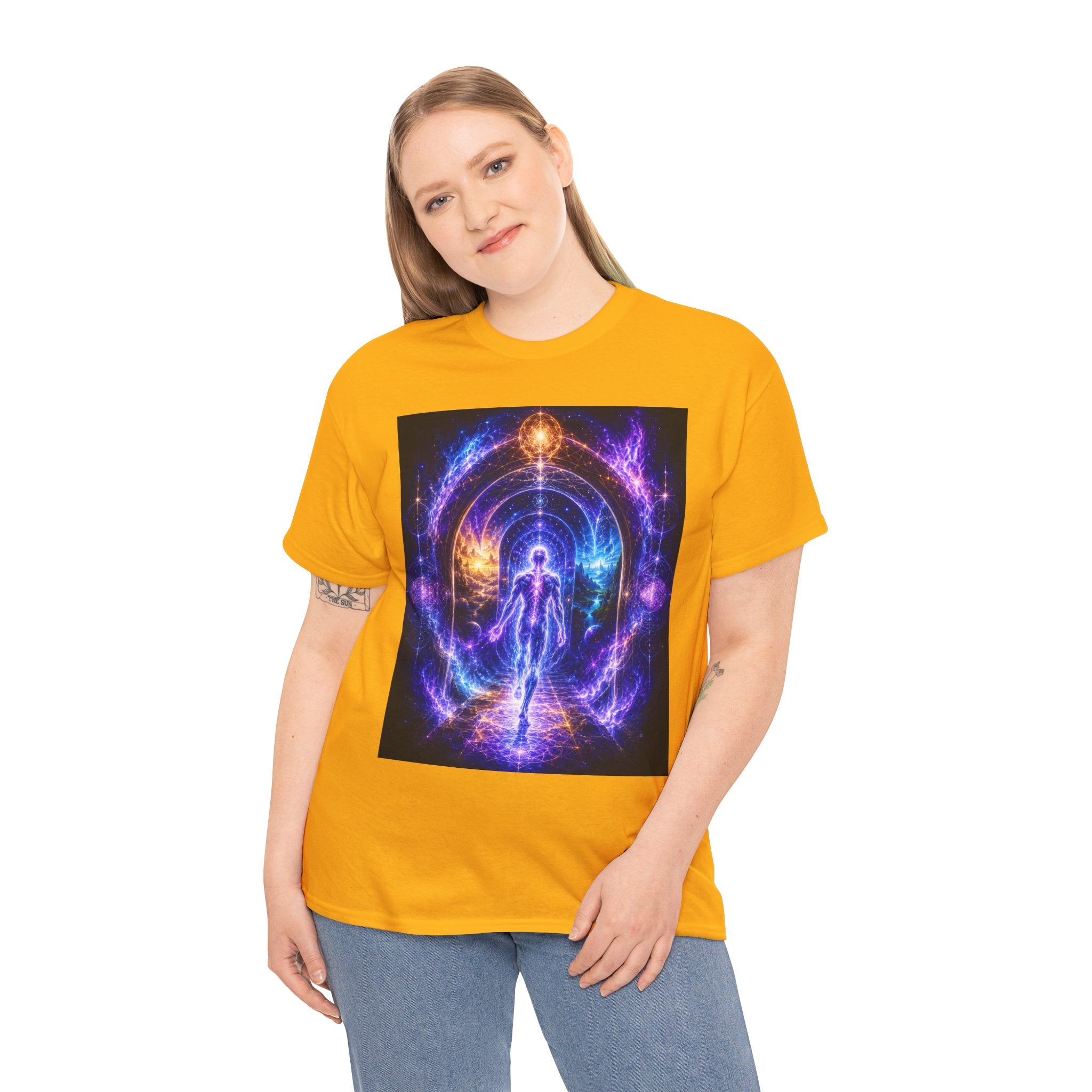 Beyond the Veil Cosmic Energy Shirt – Spiritual Ascension & Aura Graphic Tee