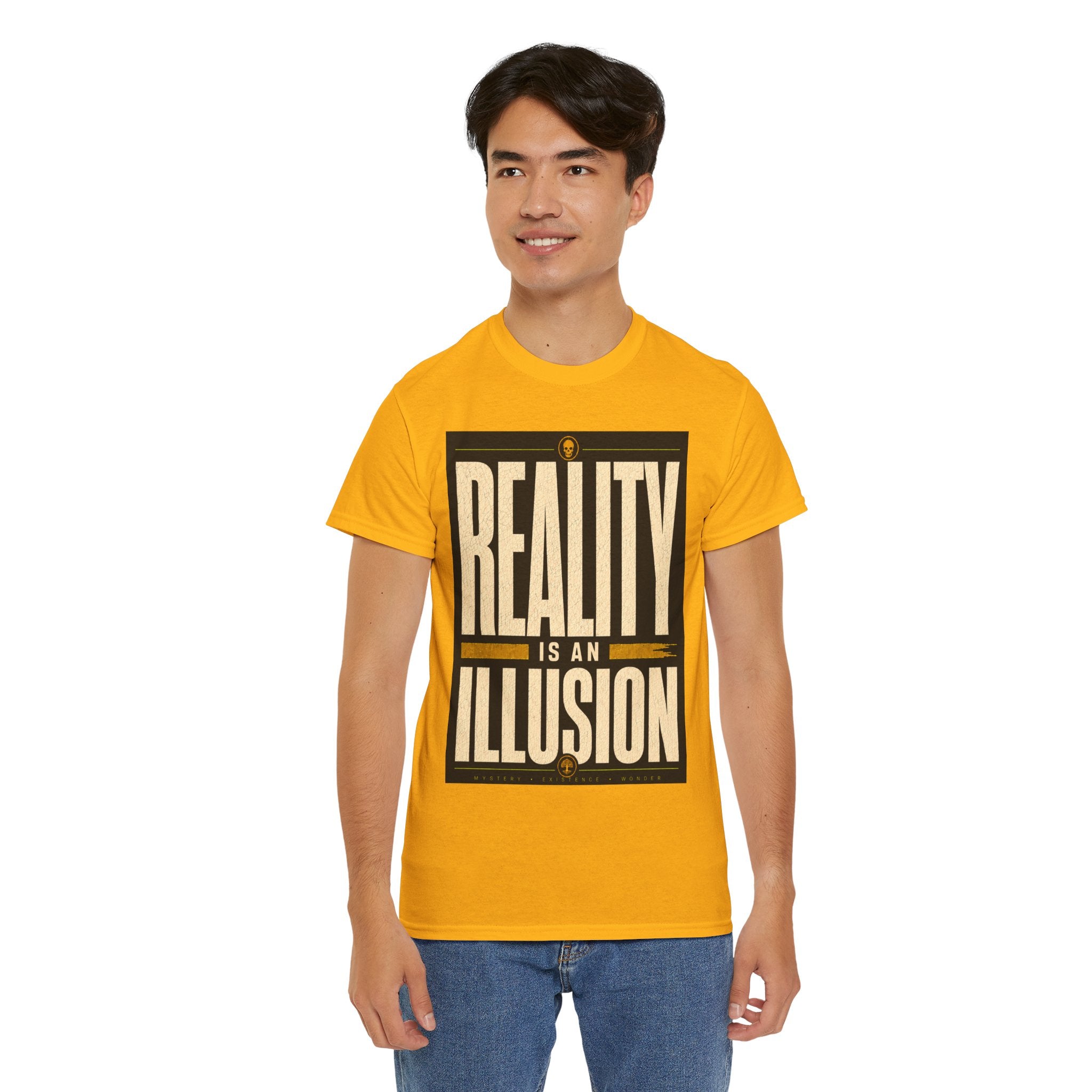 Reality Is An Illusion T Shirt – Philosophical Quote Graphic Tee for Thinkers and Minimalist Streetwear