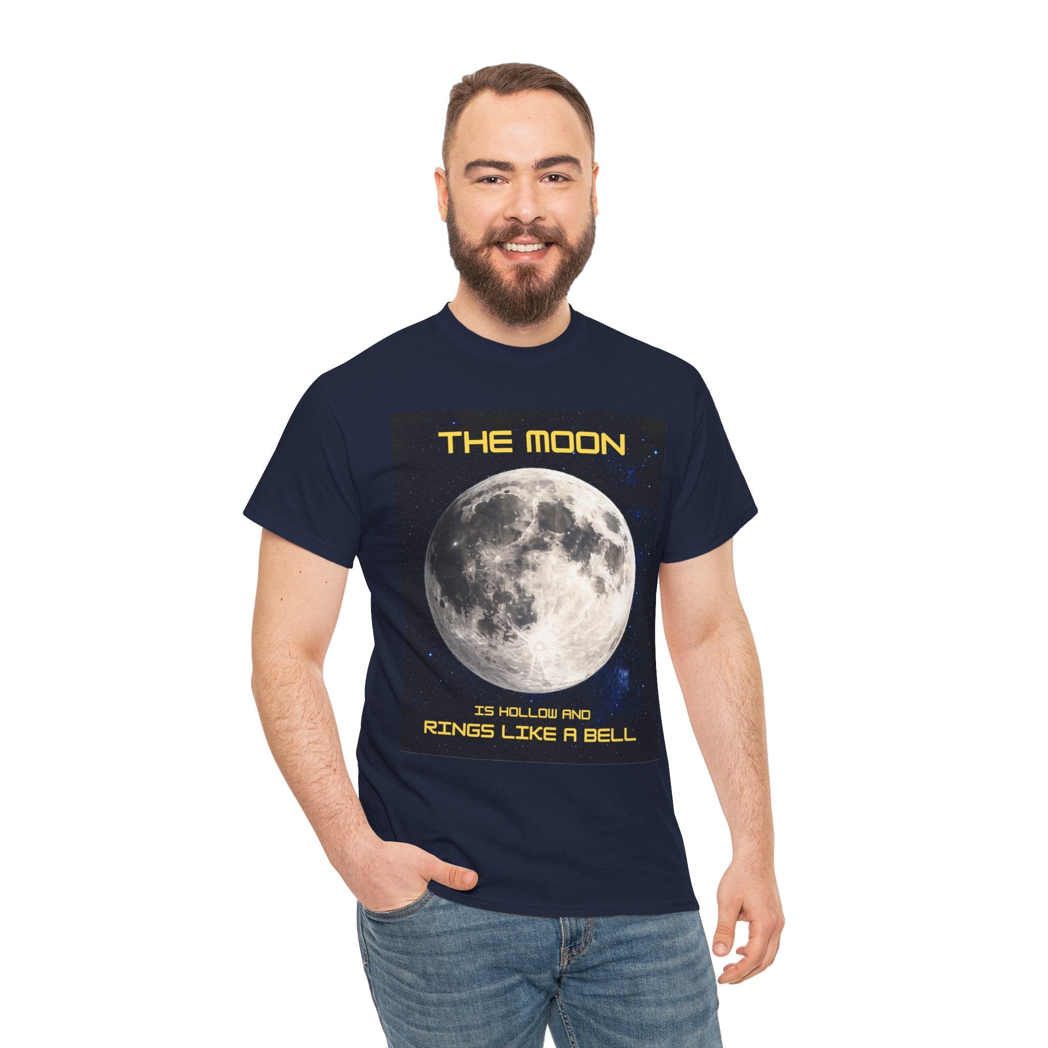 The Moon Is Hollow and Rings Like a Bell T-Shirt – Ancient Aliens Moon Theory Sci-Fi Graphic Tee