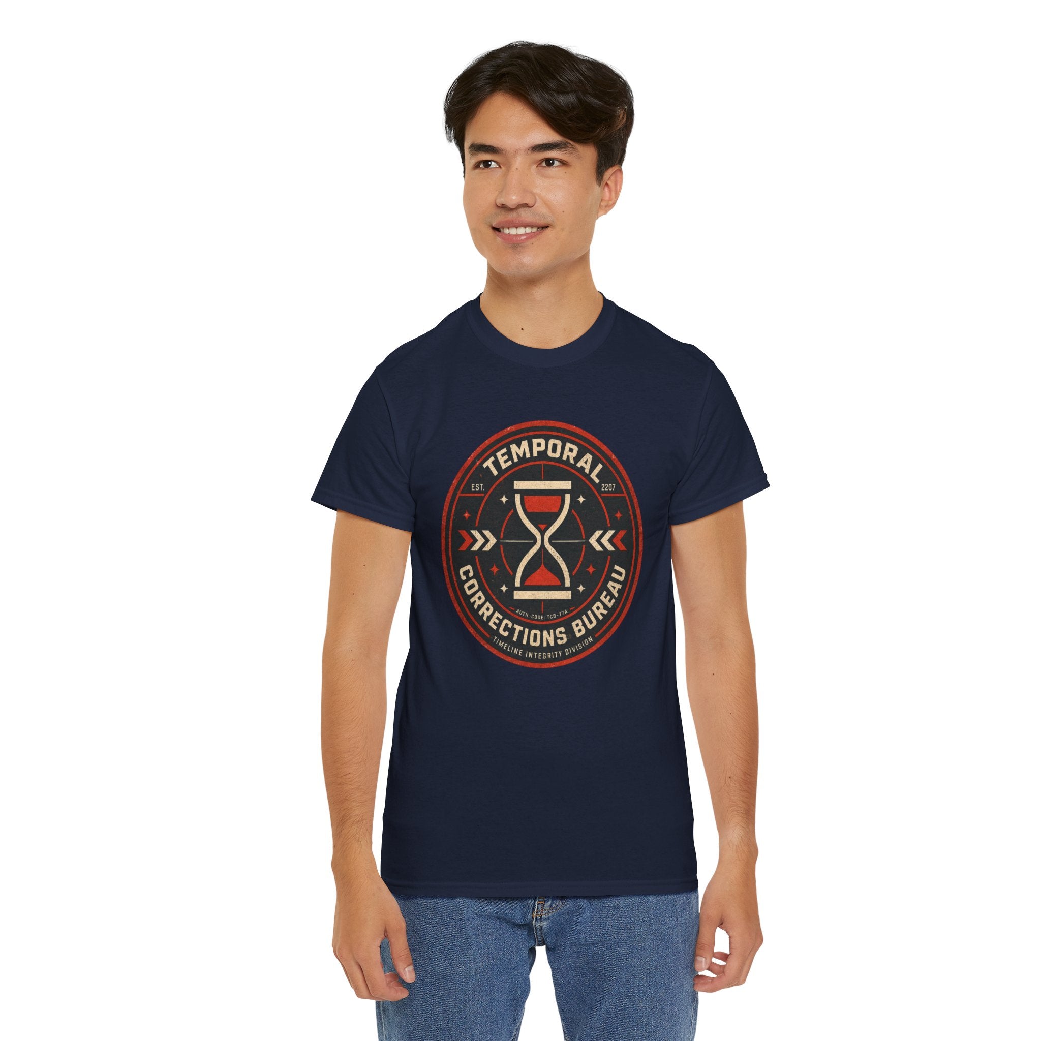 Time Travel Bureau Graphic T Shirt – Temporal Corrections Retro Futurism Sci Fi Tee