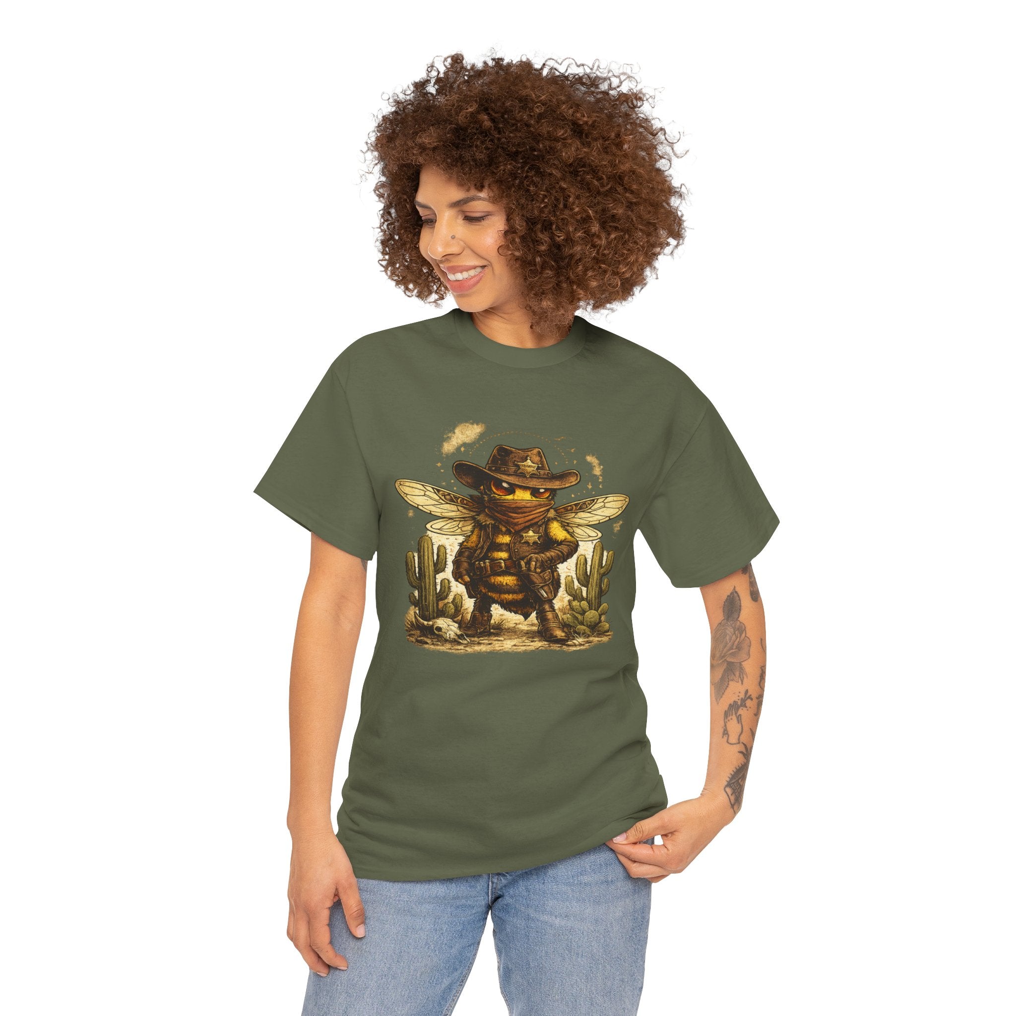 Cowboy Bee T Shirt – Western Desert Bumblebee Graphic Tee