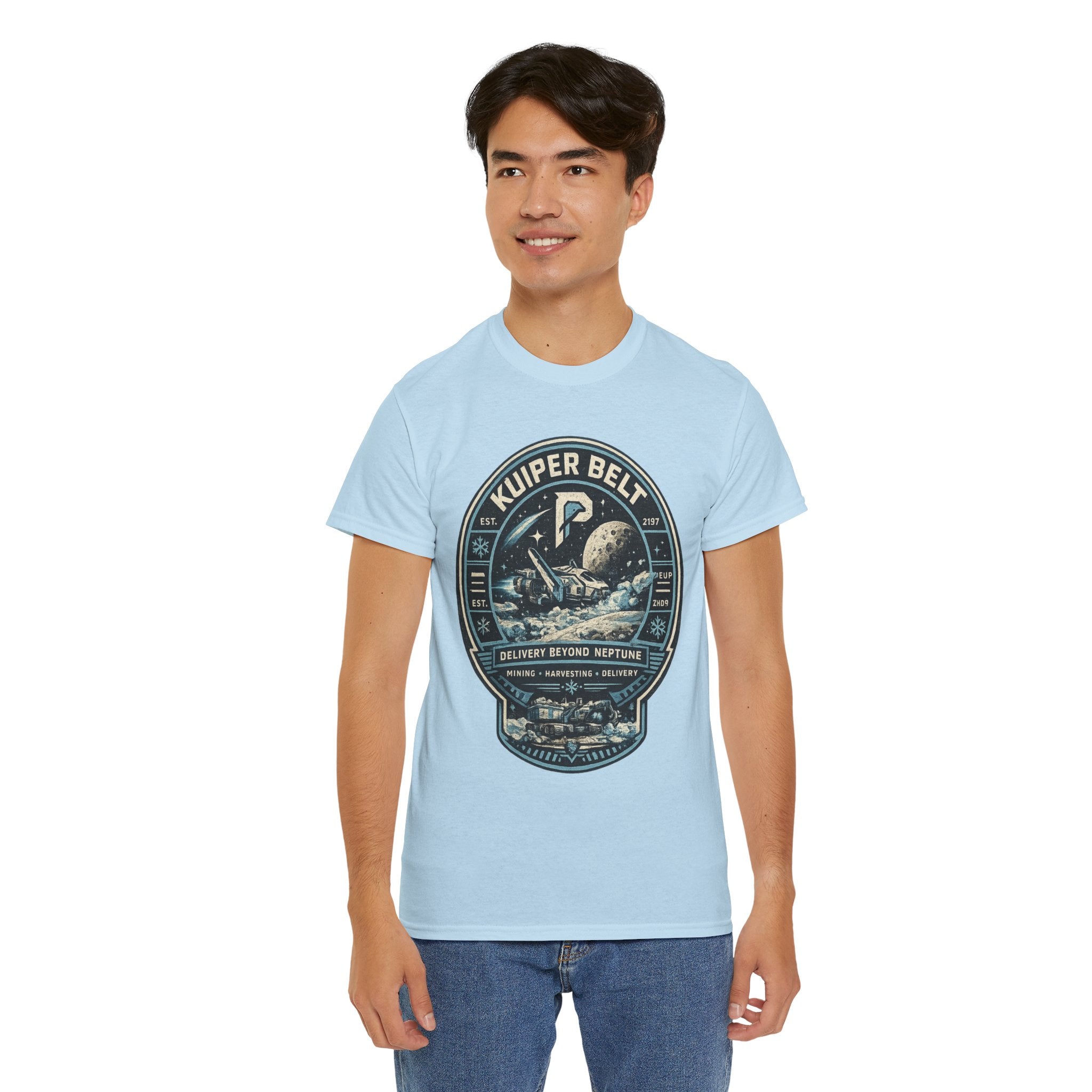 Kuiper Belt Space Exploration T Shirt – Retro Sci Fi Astronaut Graphic Tee