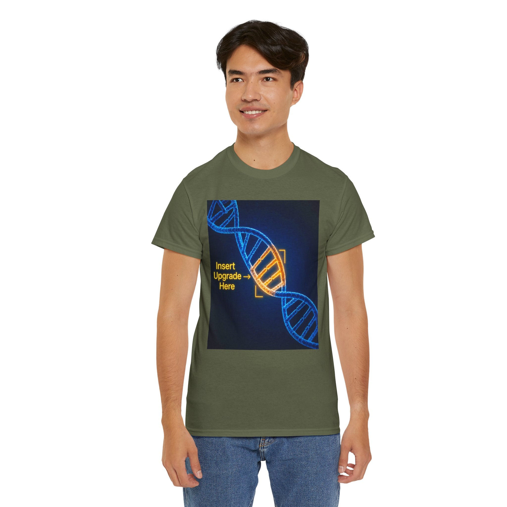 DNA Helix Graphic T Shirt – Insert Upgrade Here Ancient Alien Science Tee