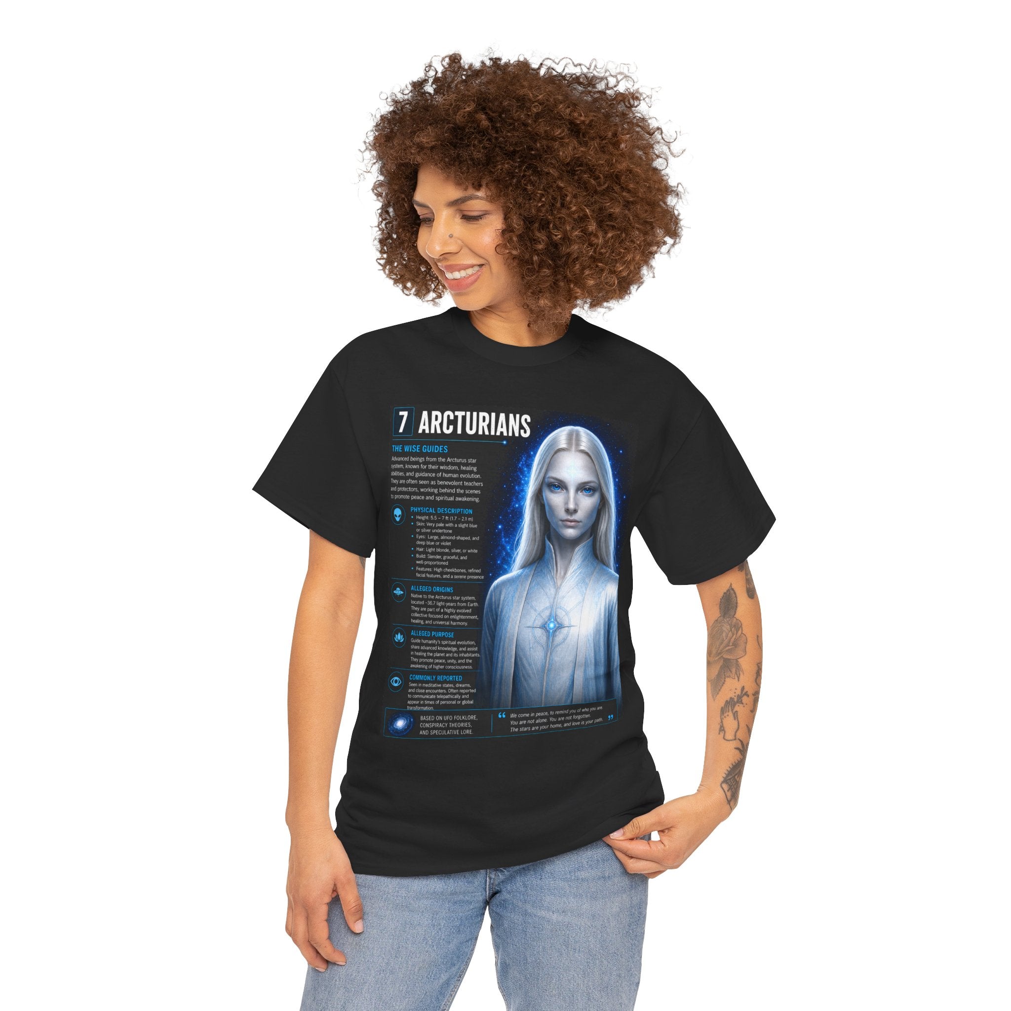 Arcturians Alien T-Shirt – Ancient Aliens Sci-Fi Informational Graphic Tee for UFO Fans