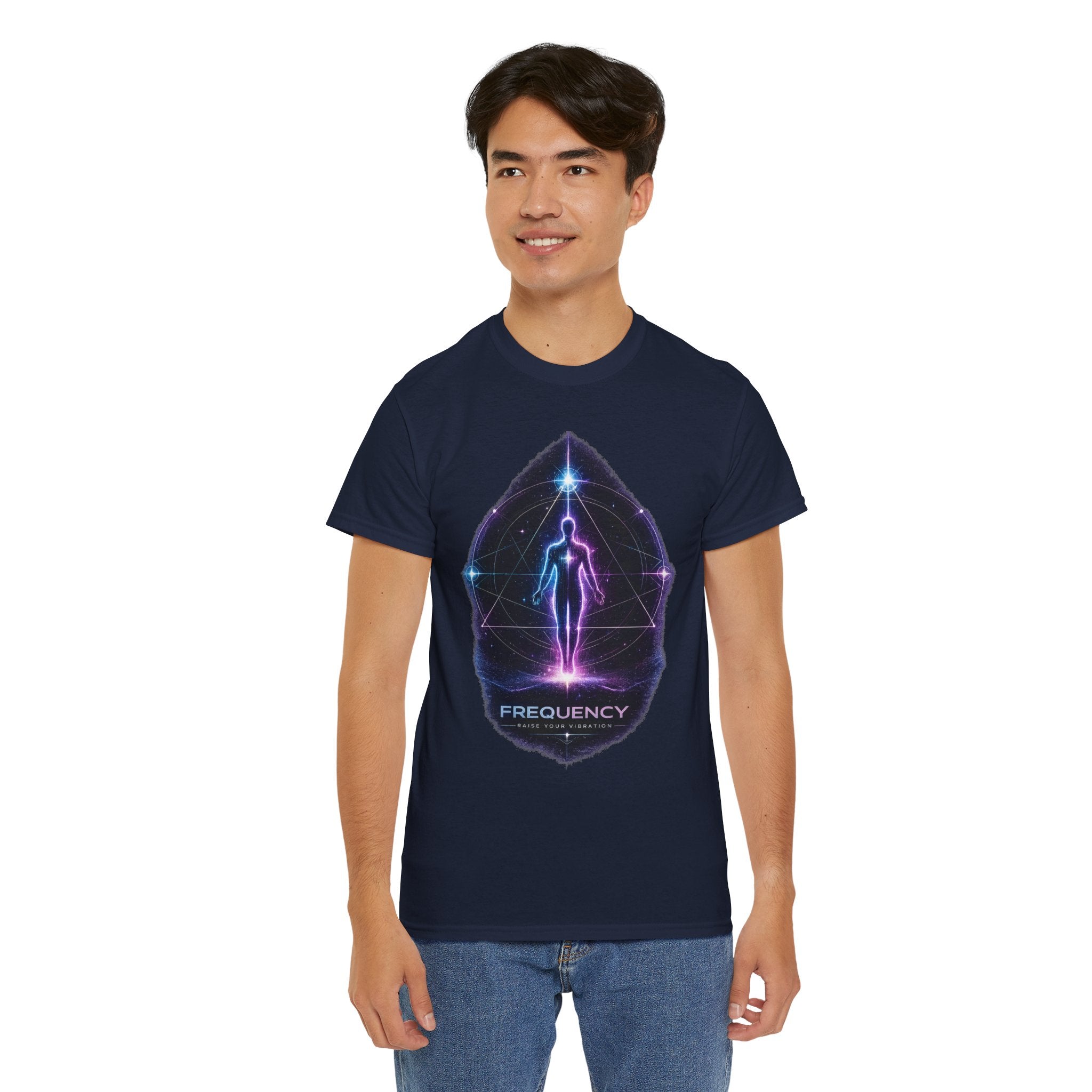 Frequency Vibration T Shirt – Spiritual Awakening Cosmic Energy Graphic Shirt