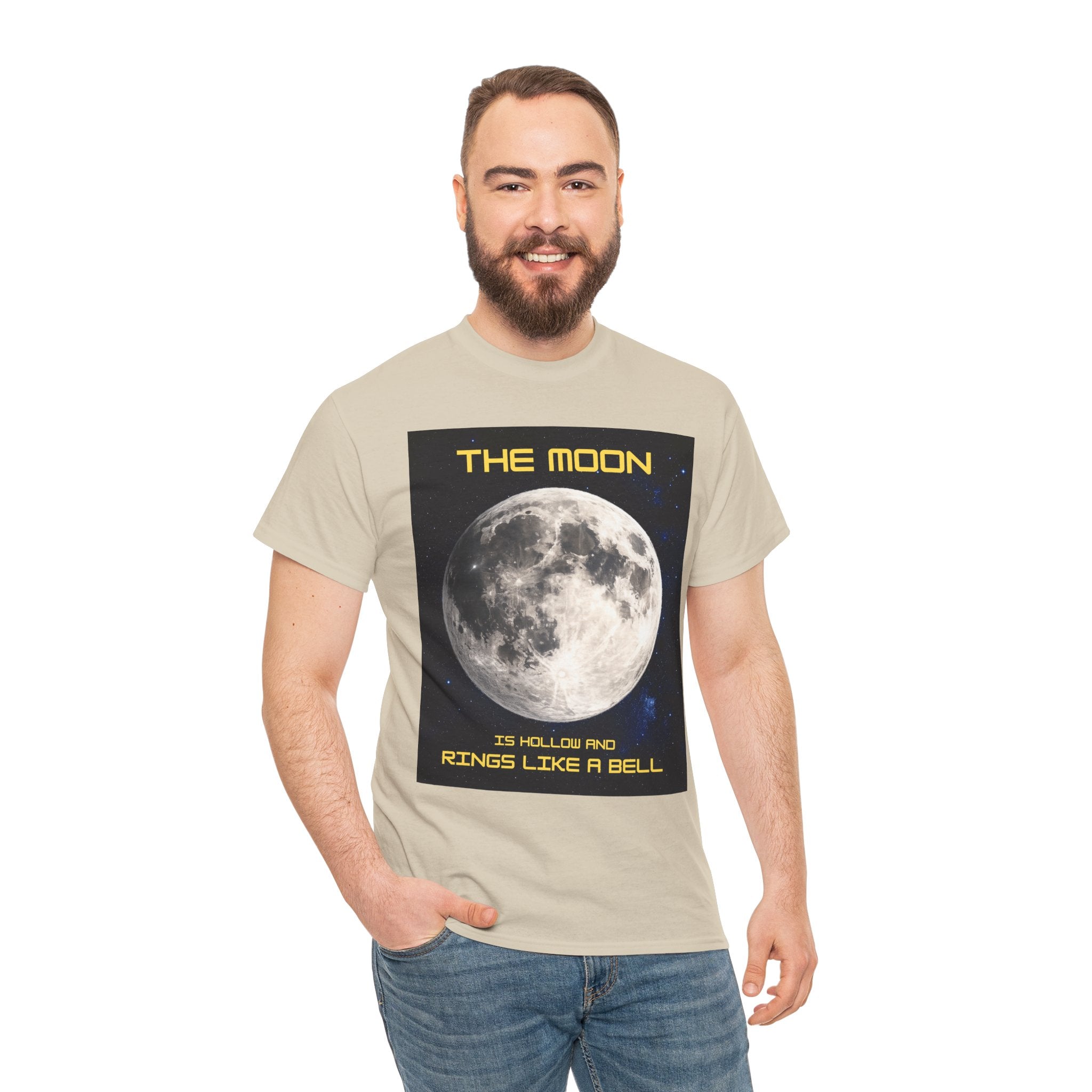 The Moon Is Hollow and Rings Like a Bell T-Shirt – Ancient Aliens Moon Theory Sci-Fi Graphic Tee