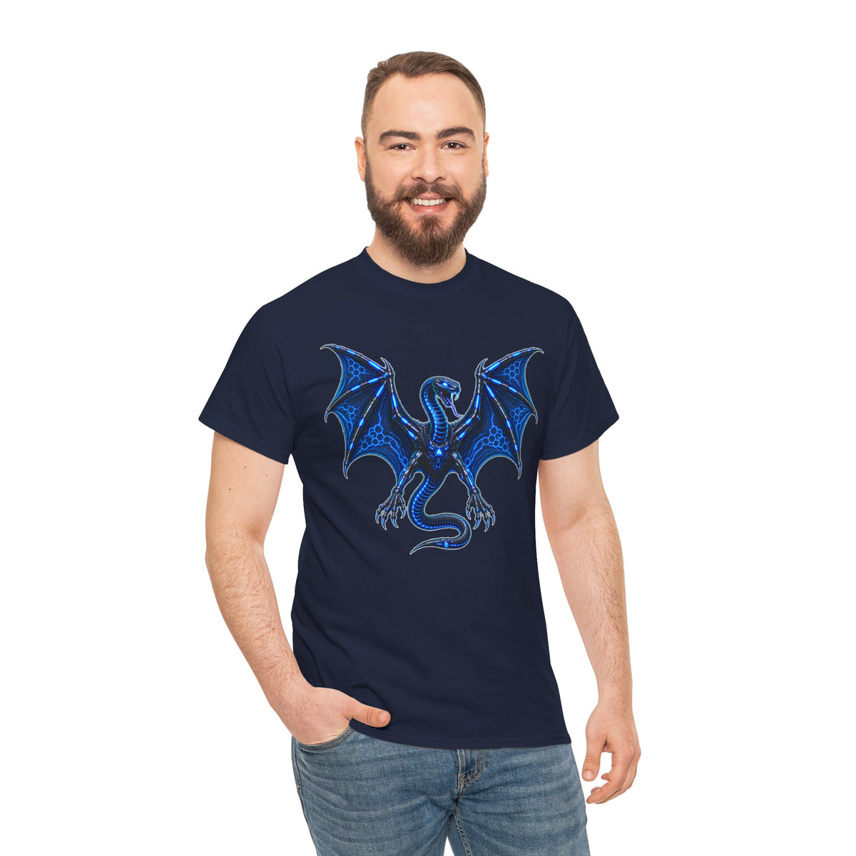 Snake-Headed Bat Cyberpunk Graphic T-Shirt | WildOrbit