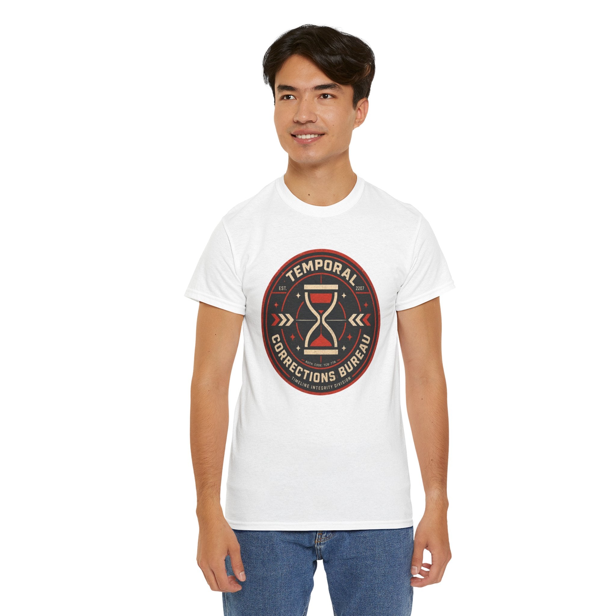 Time Travel Bureau Graphic T Shirt – Temporal Corrections Retro Futurism Sci Fi Tee