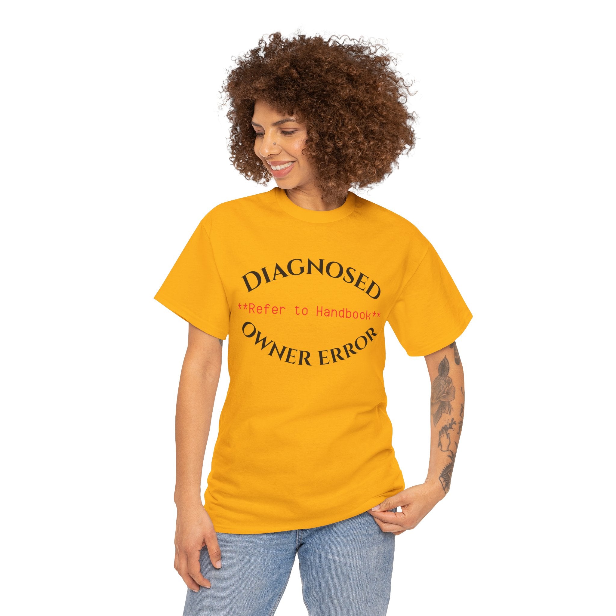 Diagnosed Owner Error Shirt – Funny Mechanics IT & Tech Support Graphic Tee