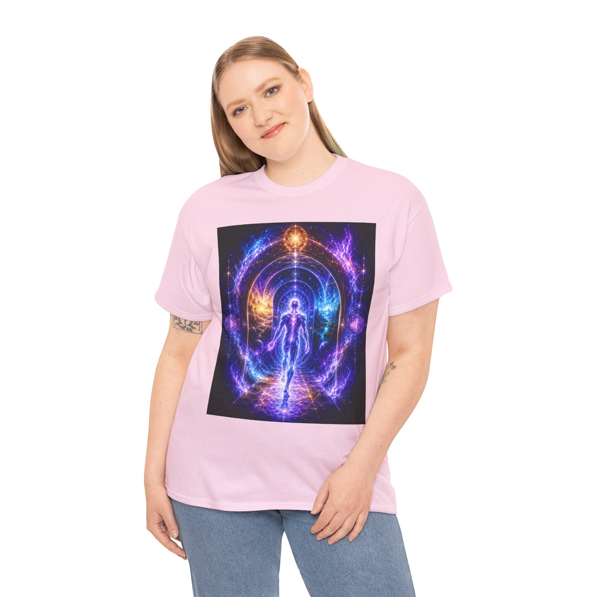 Beyond the Veil Cosmic Energy Shirt – Spiritual Ascension & Aura Graphic Tee