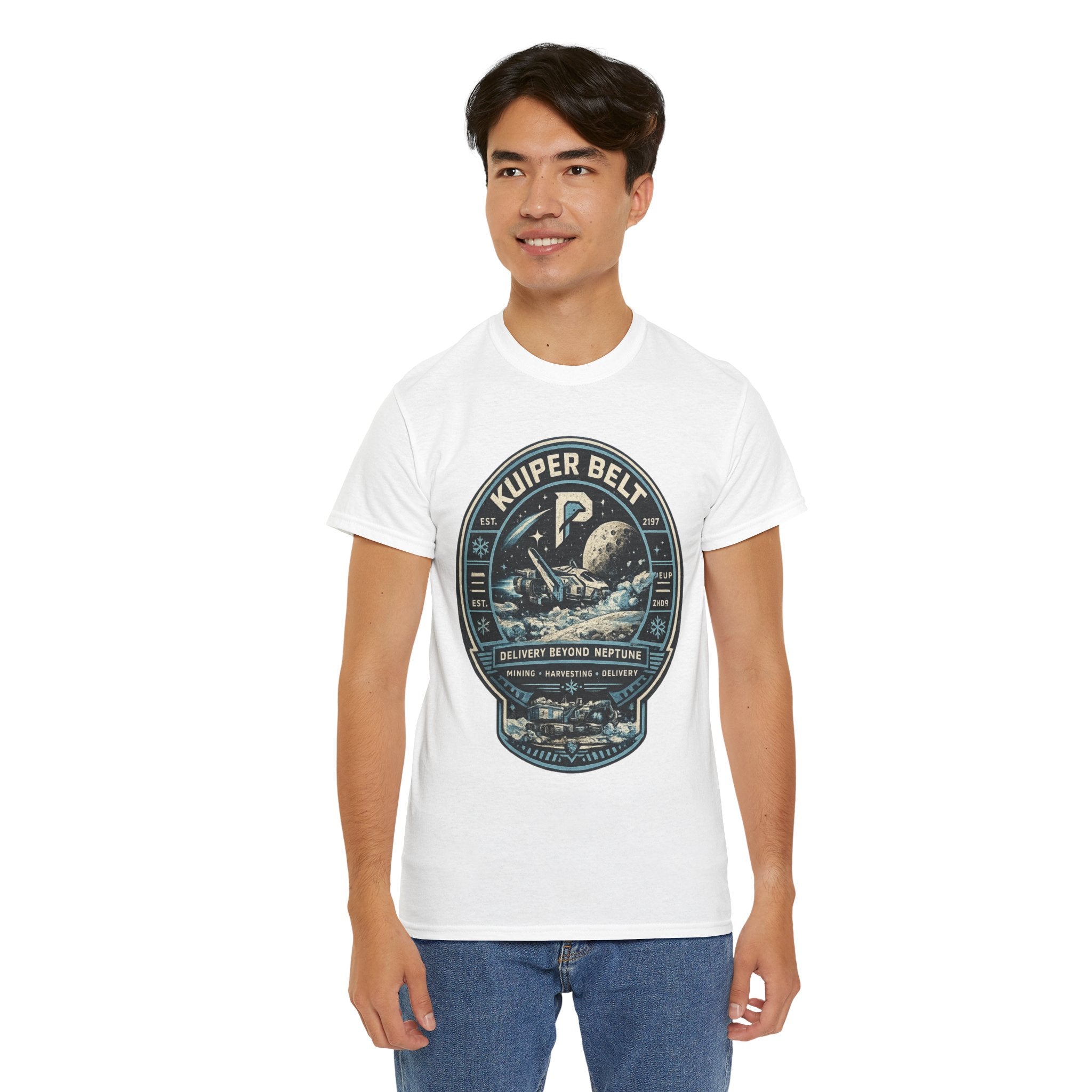 Kuiper Belt Space Exploration T Shirt – Retro Sci Fi Astronaut Graphic Tee
