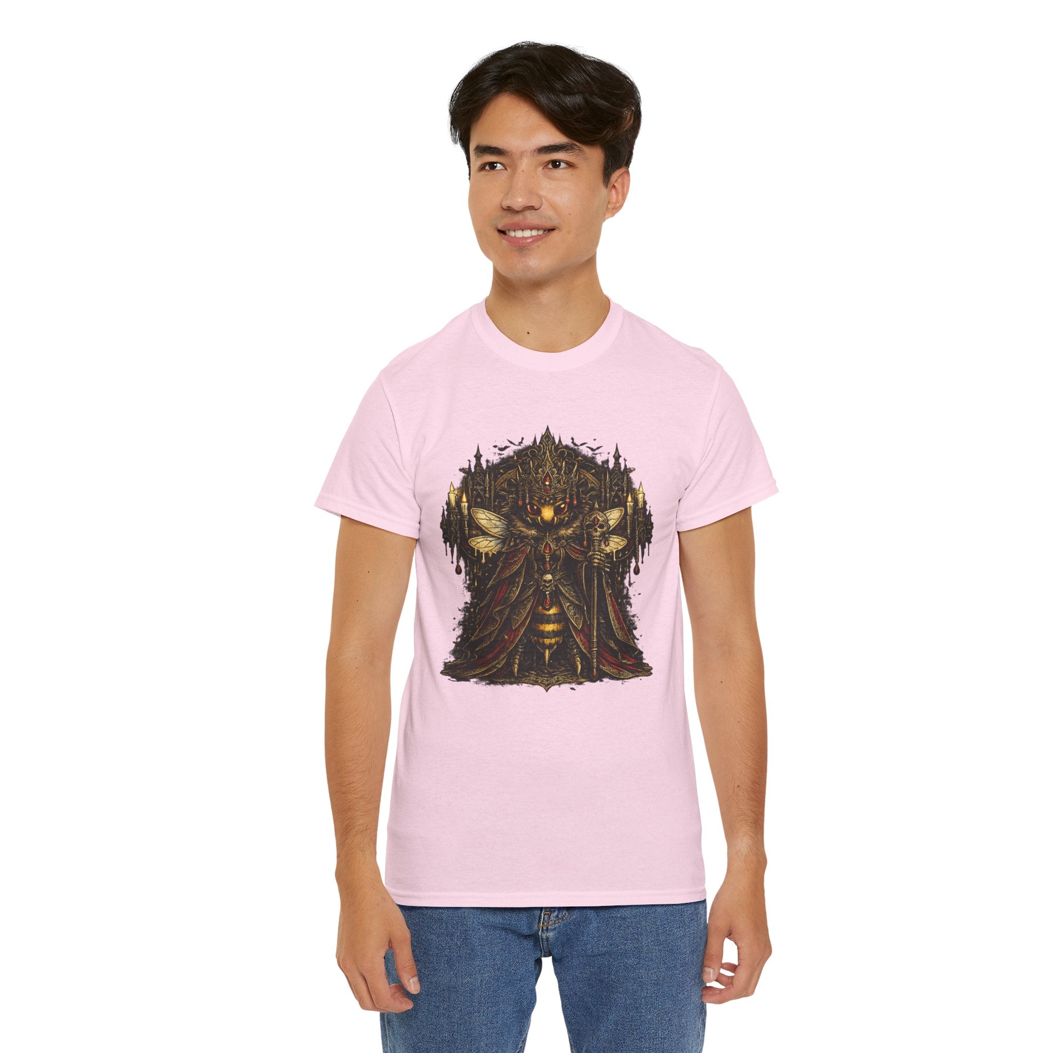 Gothic Queen Bee T Shirt – Dark Fantasy Gothic Bee Graphic Tee