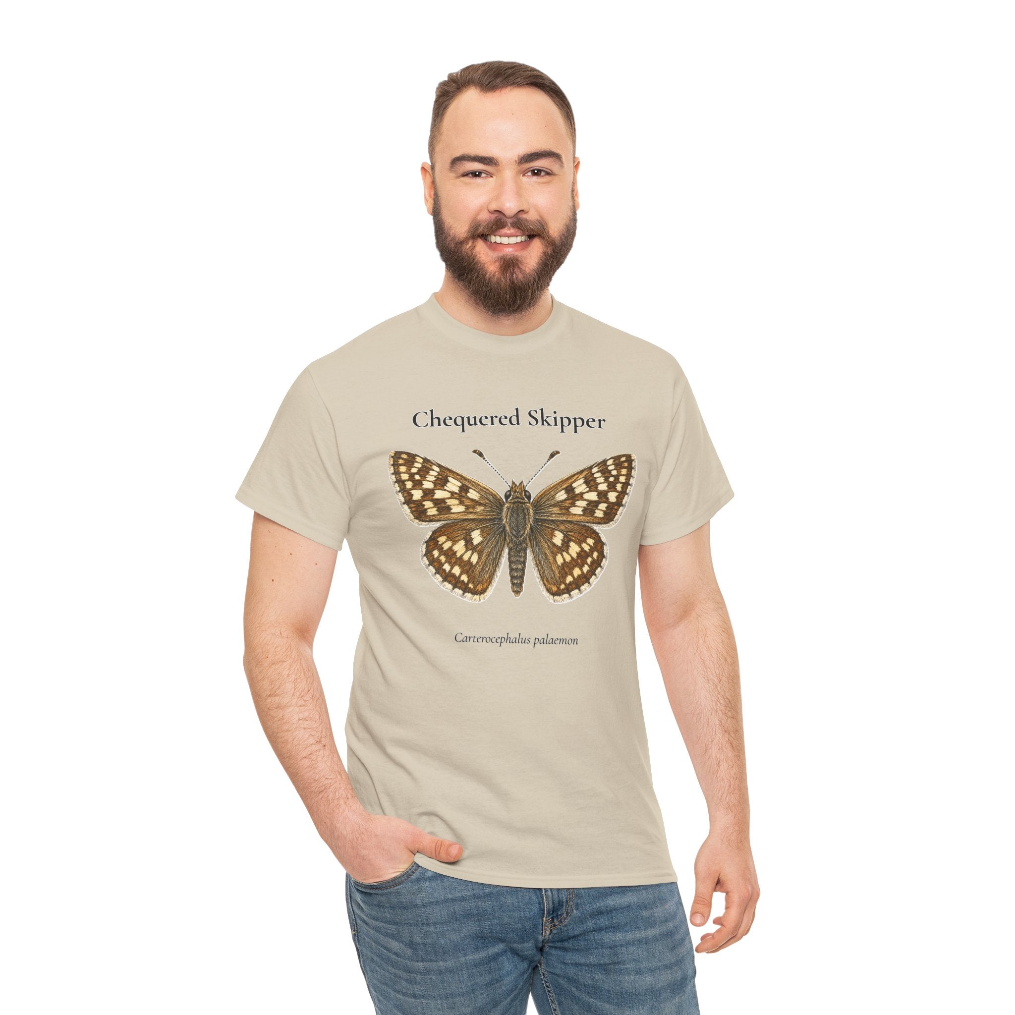 Chequered Skipper Butterfly Graphic T-Shirt | WildOrbit