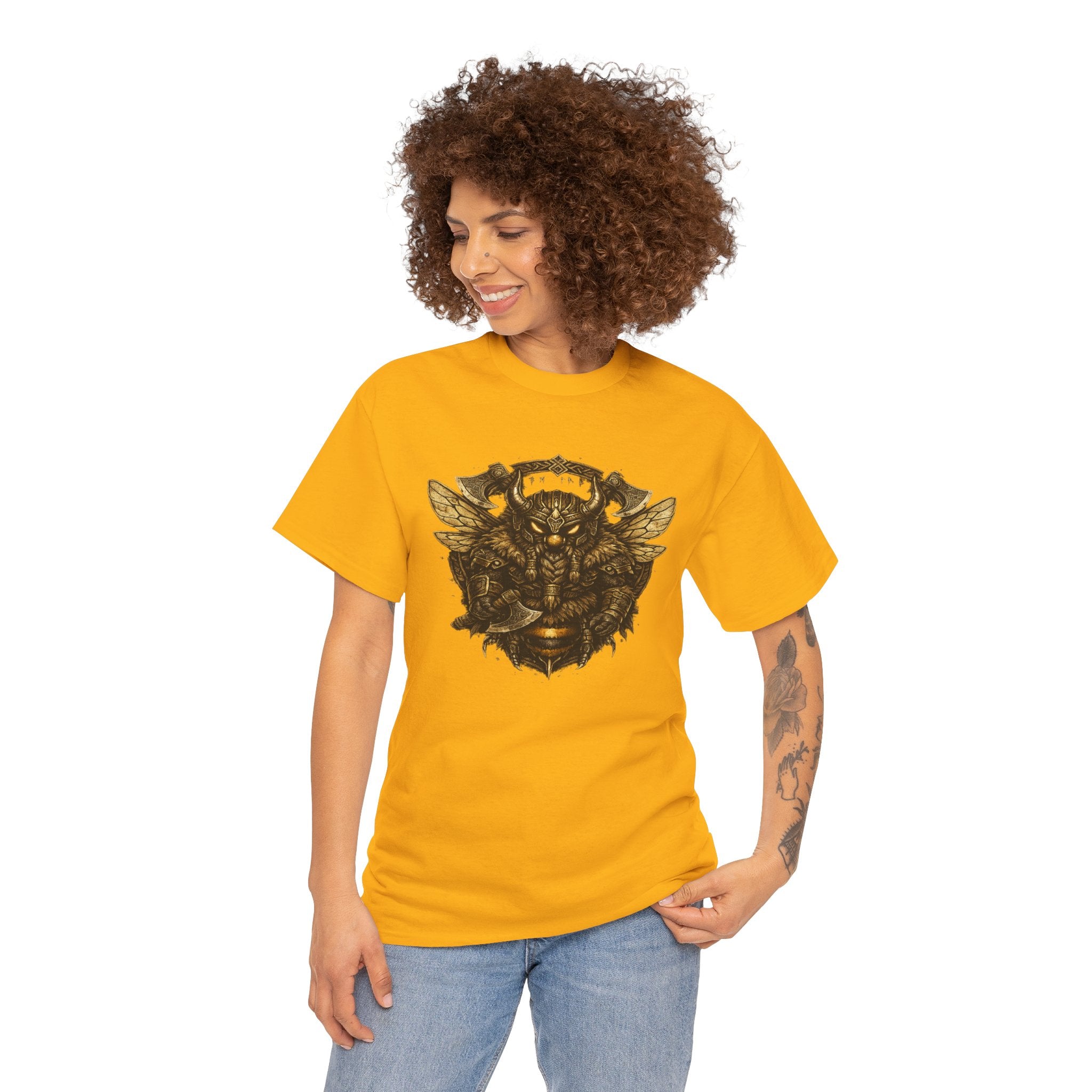 Viking Bee T Shirt – Norse Warrior Honeybee Graphic Tee