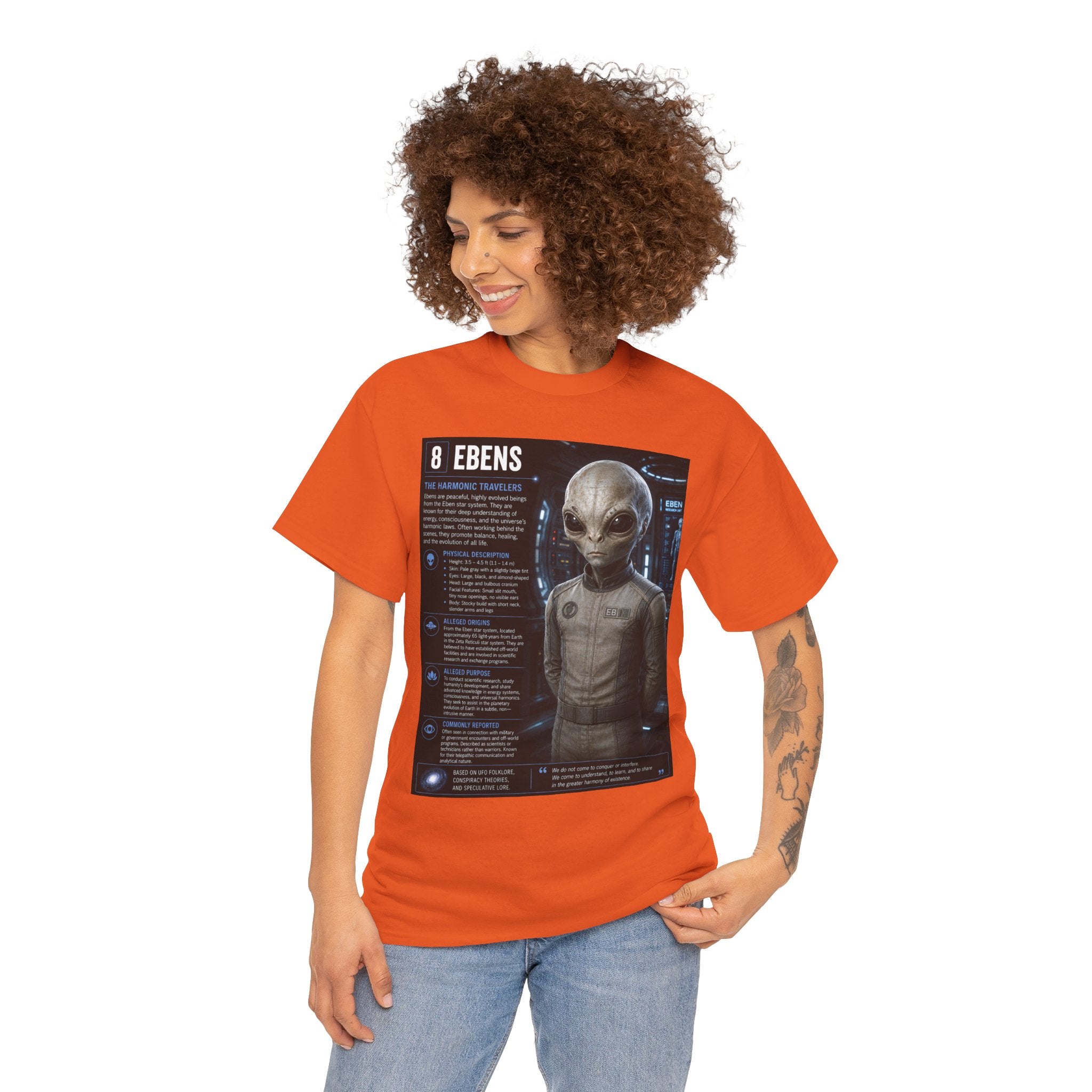 Ebens Alien Species Guide T-Shirt – Ancient Aliens Sci-Fi Graphic Tee for UFO Fans