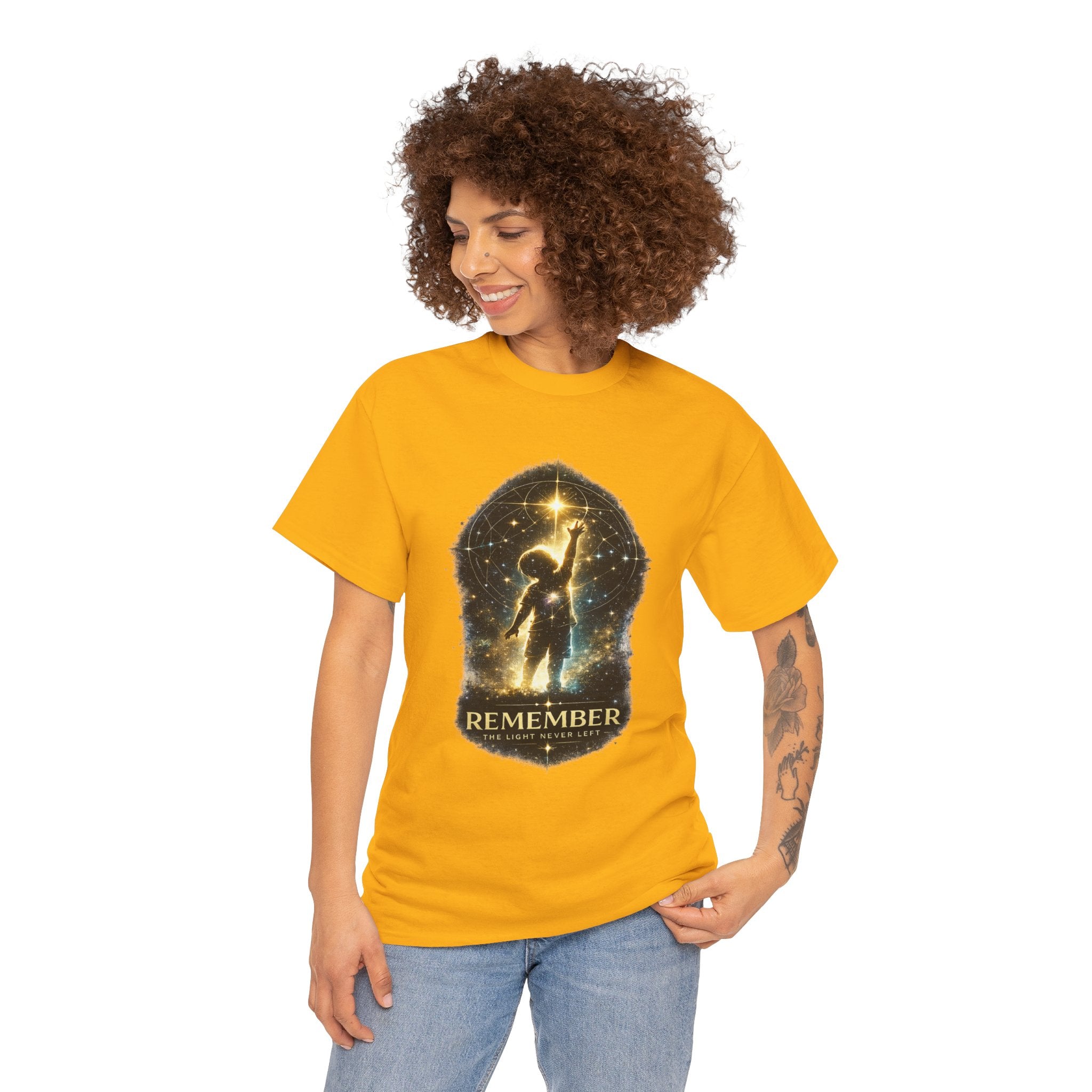 Remember The Light Never Left Shirt – Celestial Spiritual Awareness Graphic Tee