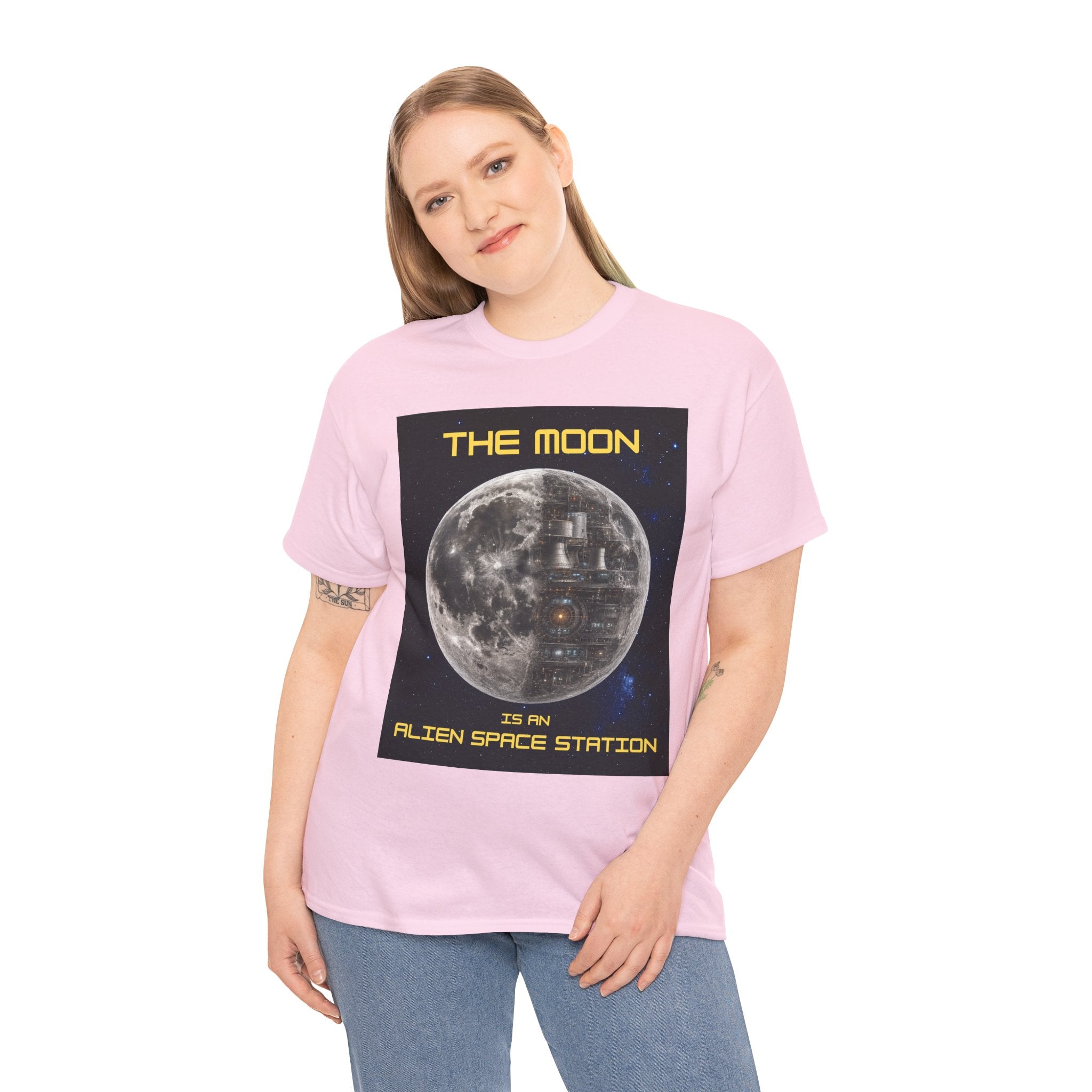 The Moon Is an Alien Space Station T-Shirt – UFO Conspiracy Space Graphic Tee