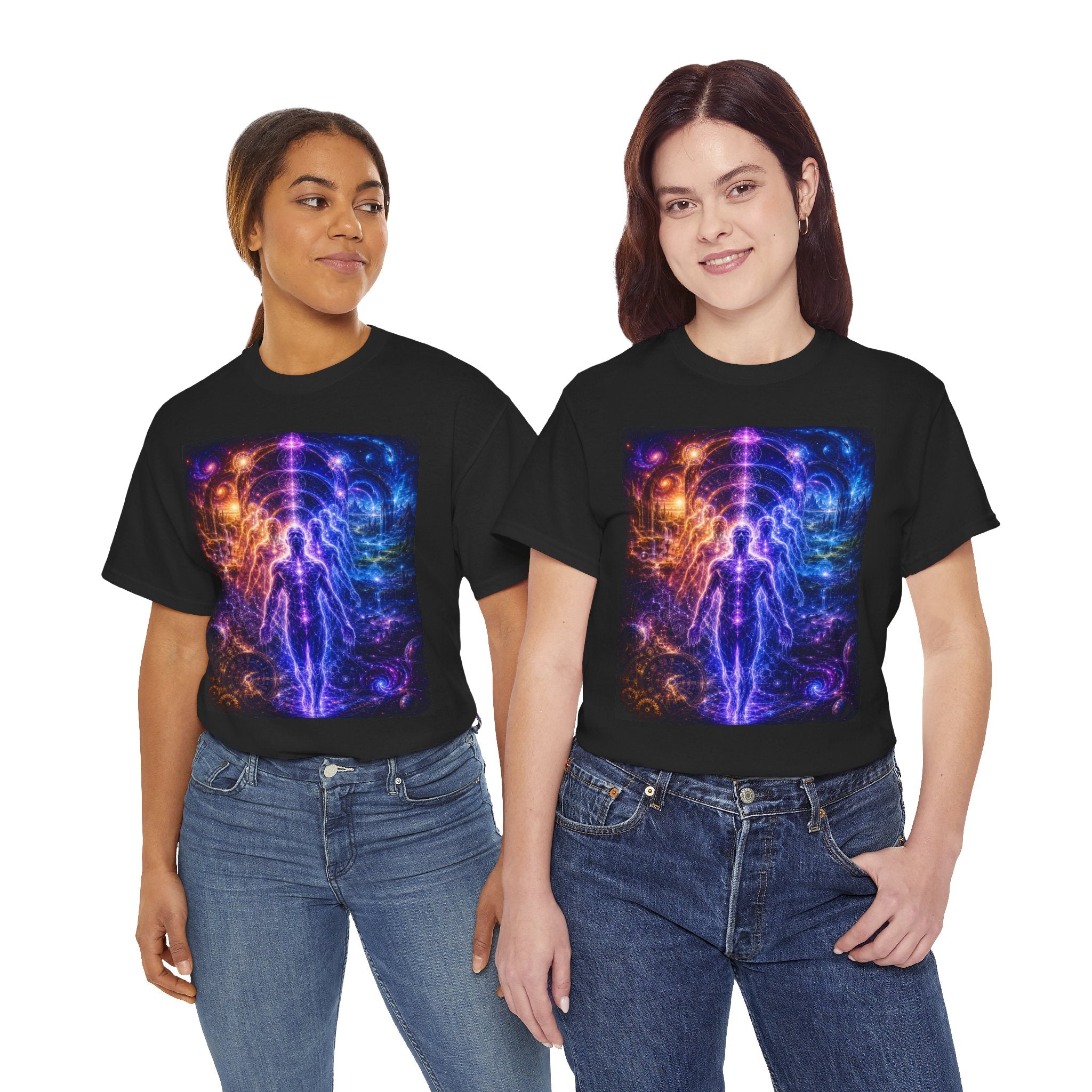 The Multidimensional Self T Shirt – Spiritual Cosmic Aura Graphic Tee