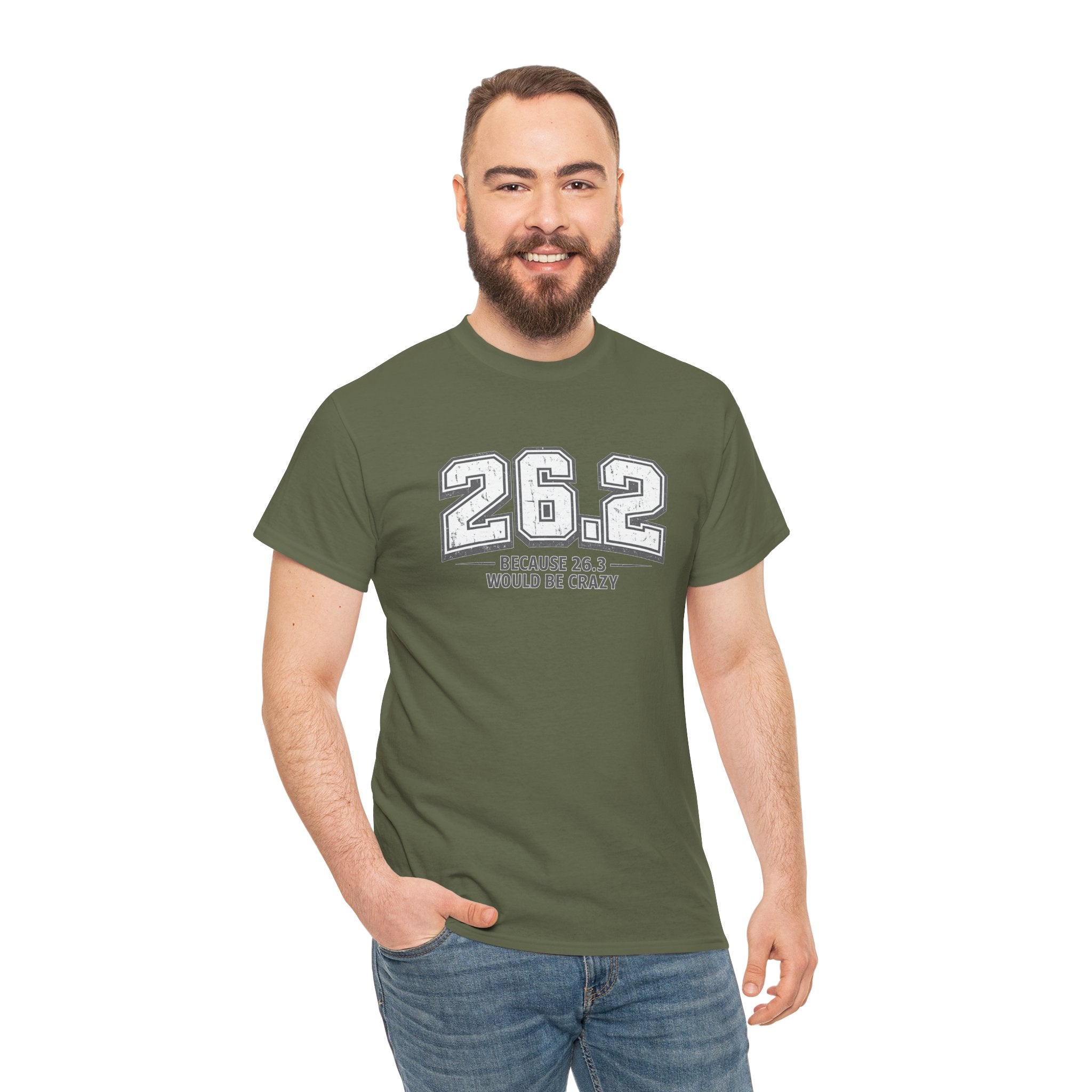 26.2 Because 26.3 Would Be Crazy T-Shirt – Funny Marathon Runner Graphic Tee