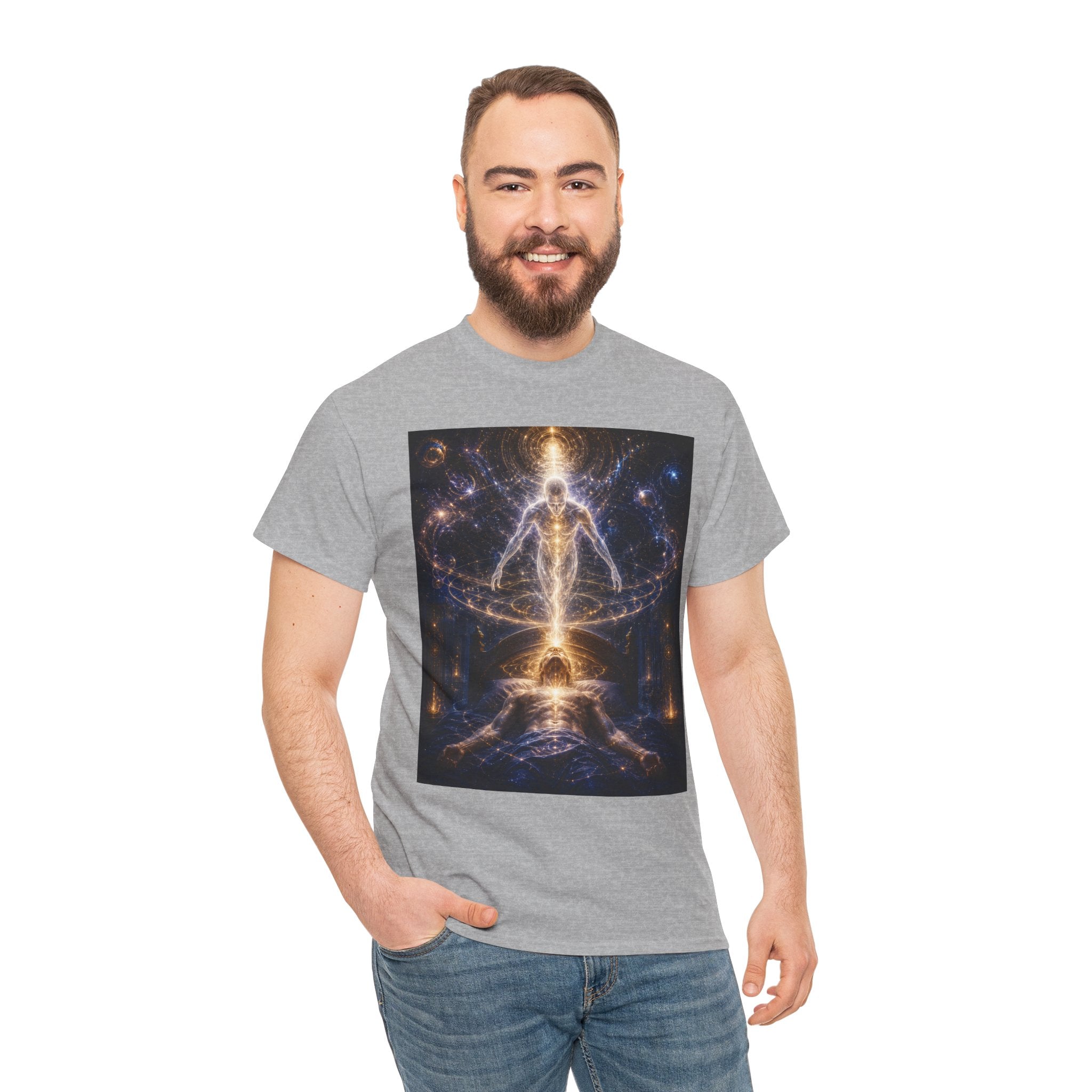 Return to Body Spiritual T Shirt – Cosmic Energy Alignment Meditation Graphic Tee
